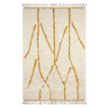 Cream Diamond Moroccan Shag Rug