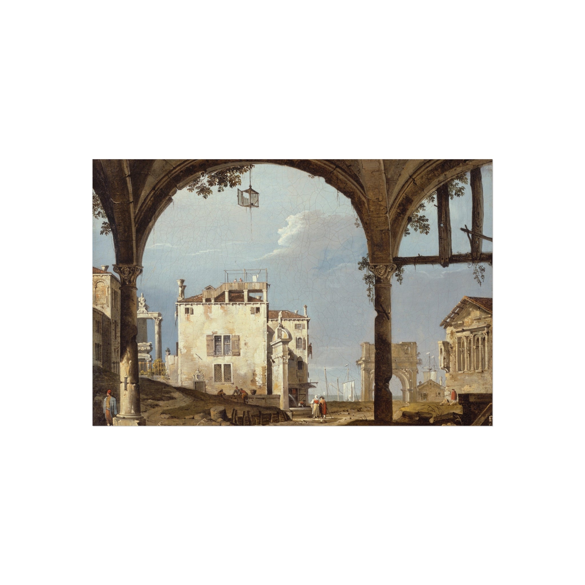 Follower of Canaletto - Portico with a Lantern | Fine Art Poster