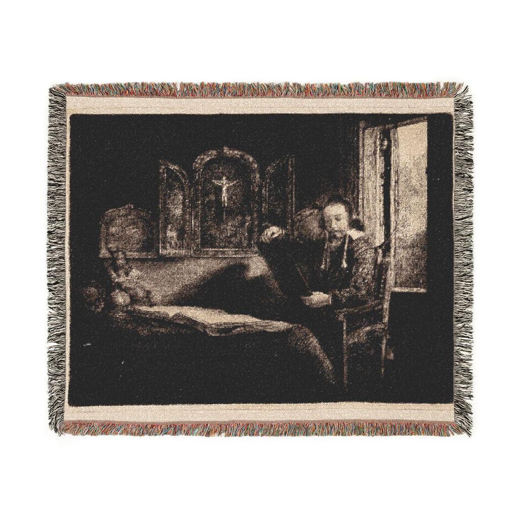 Rembrandt van Rijn - Abraham Francen, Apothecary | Woven Tapestry Blanket