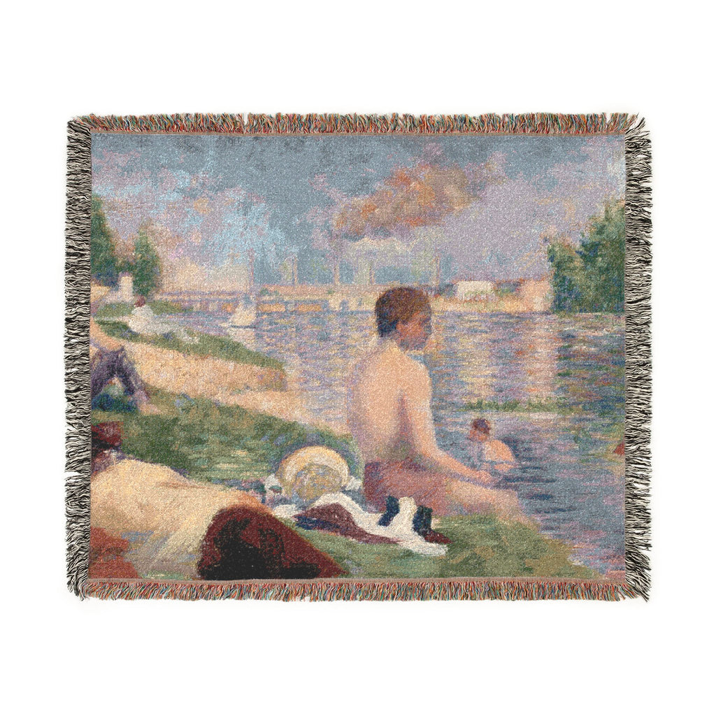 Georges Seurat - Final Study for Bathers at Asnières | Woven Tapestry Blanket