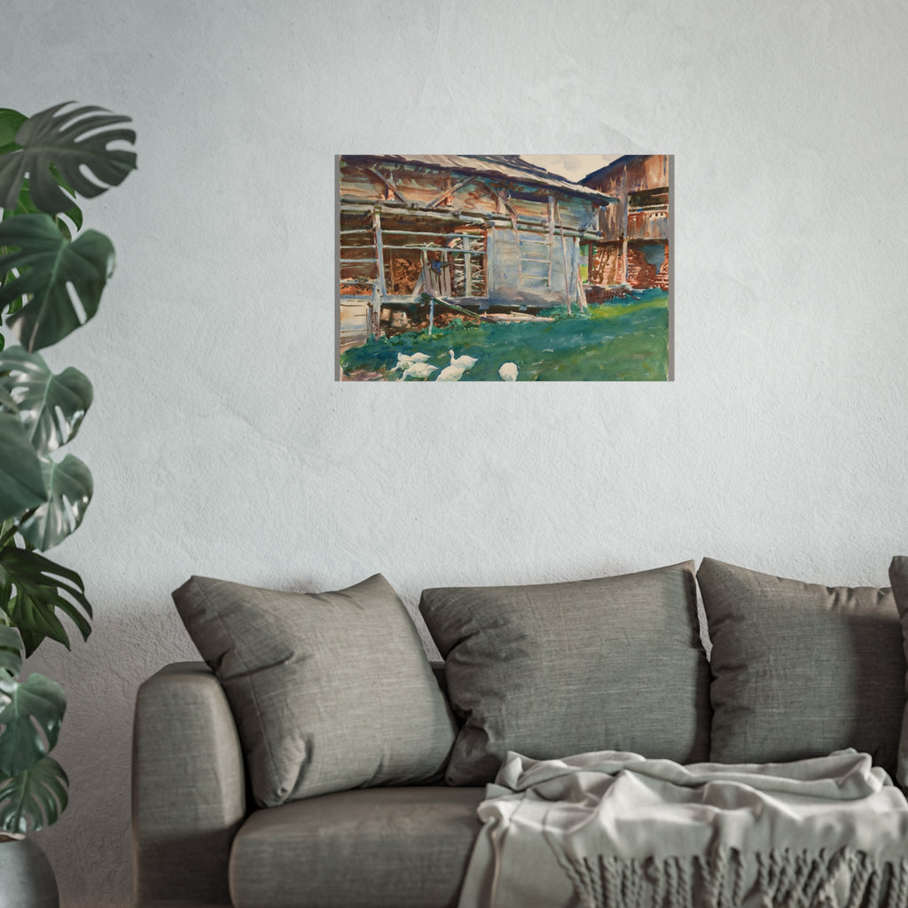 John Singer Sargent - Woodsheds, Tyrol | Fine Art Poster