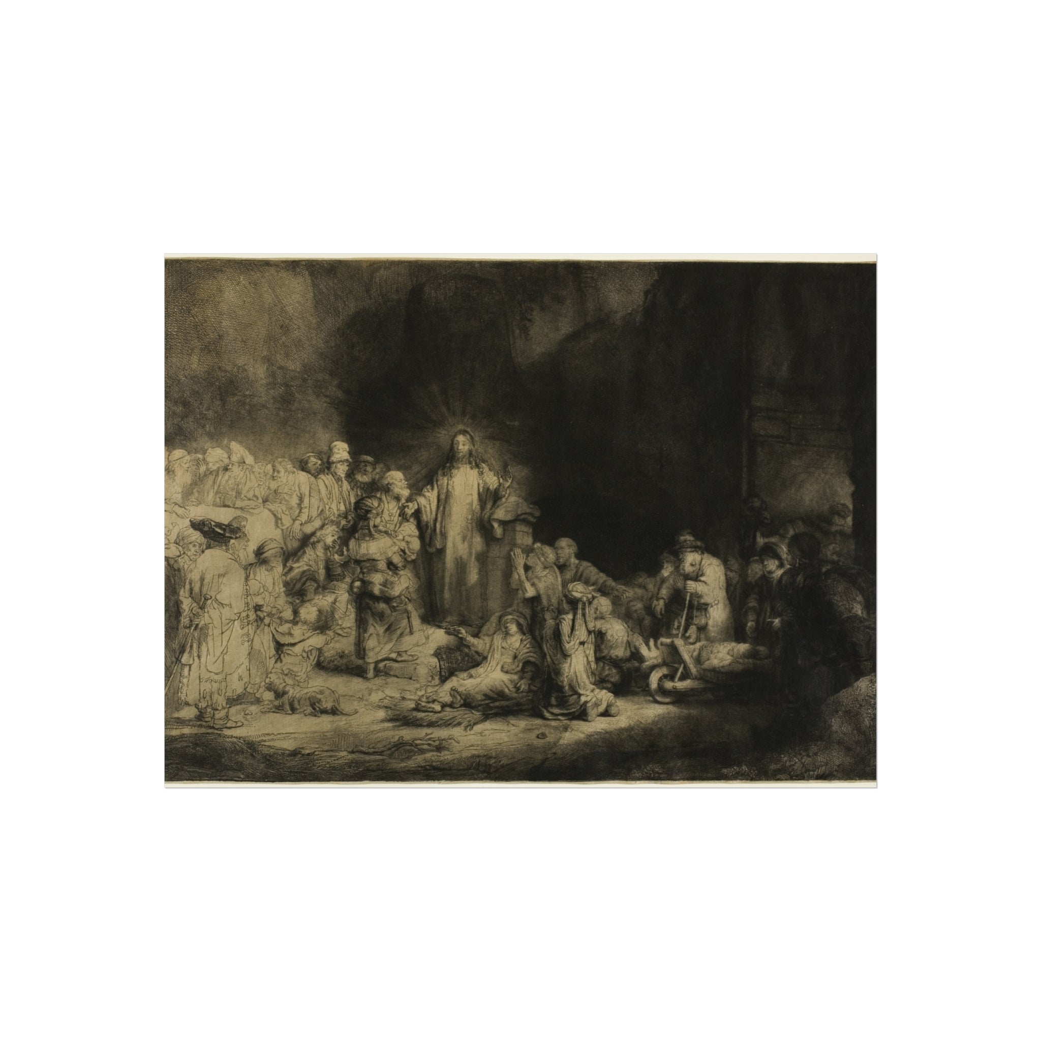 Rembrandt van Rijn - The Hundred Guilder Print | Fine Art Poster