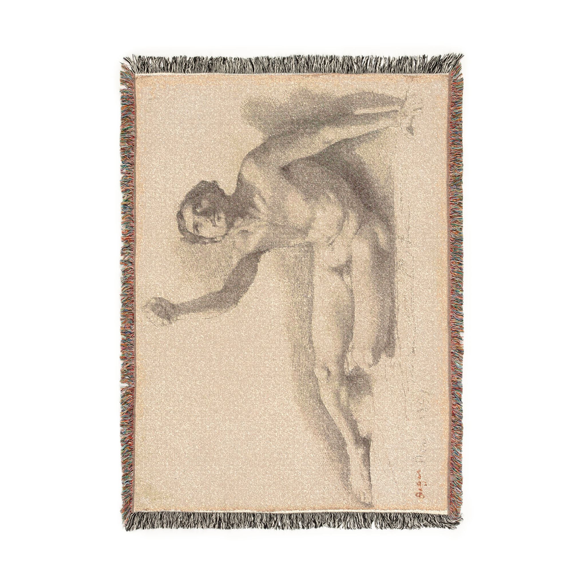 Hilaire Germain Edgar Degas - Study of a Male Nude | Woven Tapestry Blanket