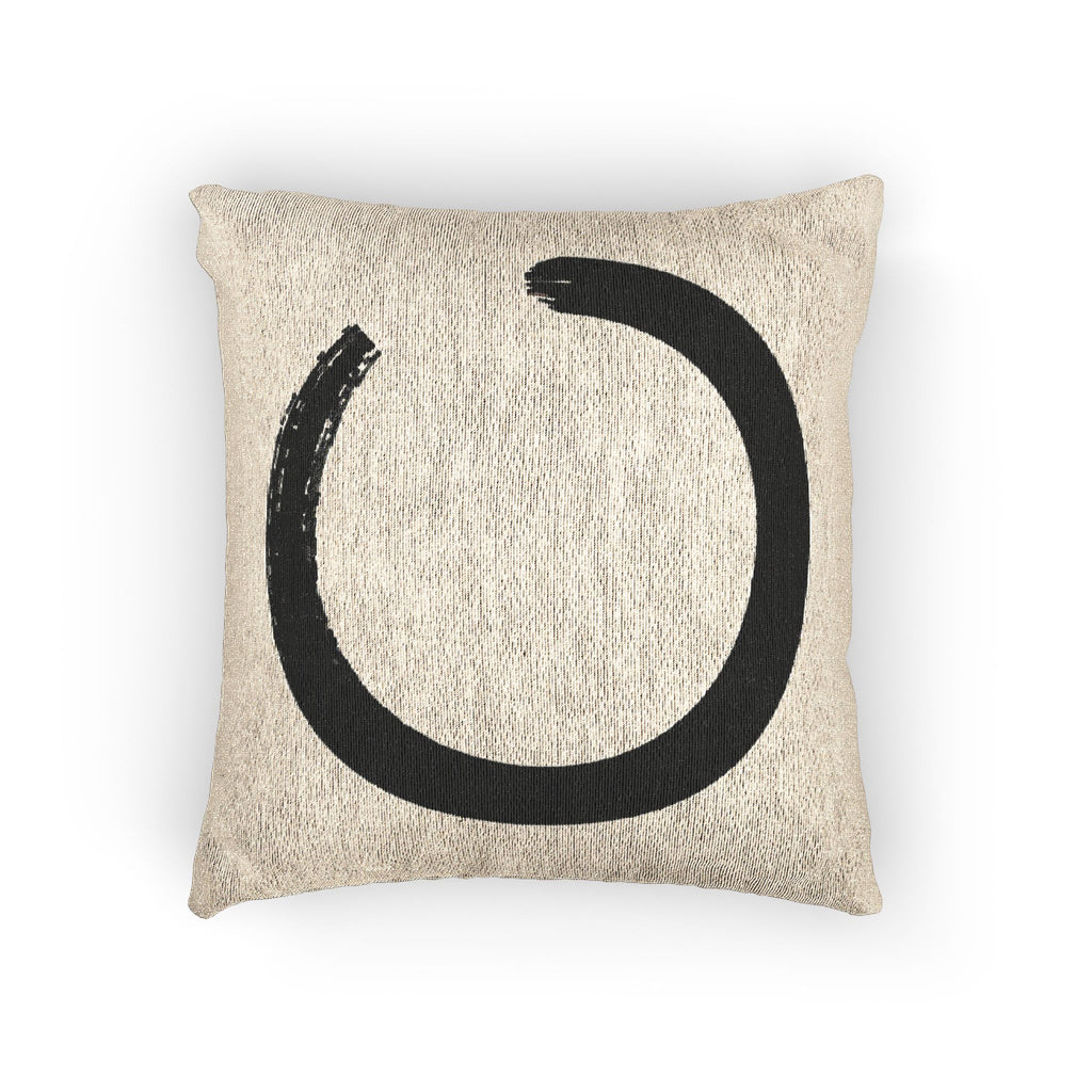 Chalk Ensō Woven Pillow