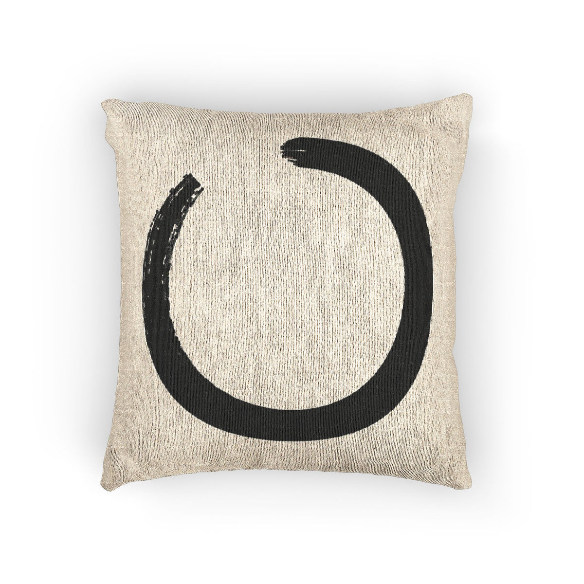 Chalk Ensō Woven Pillow