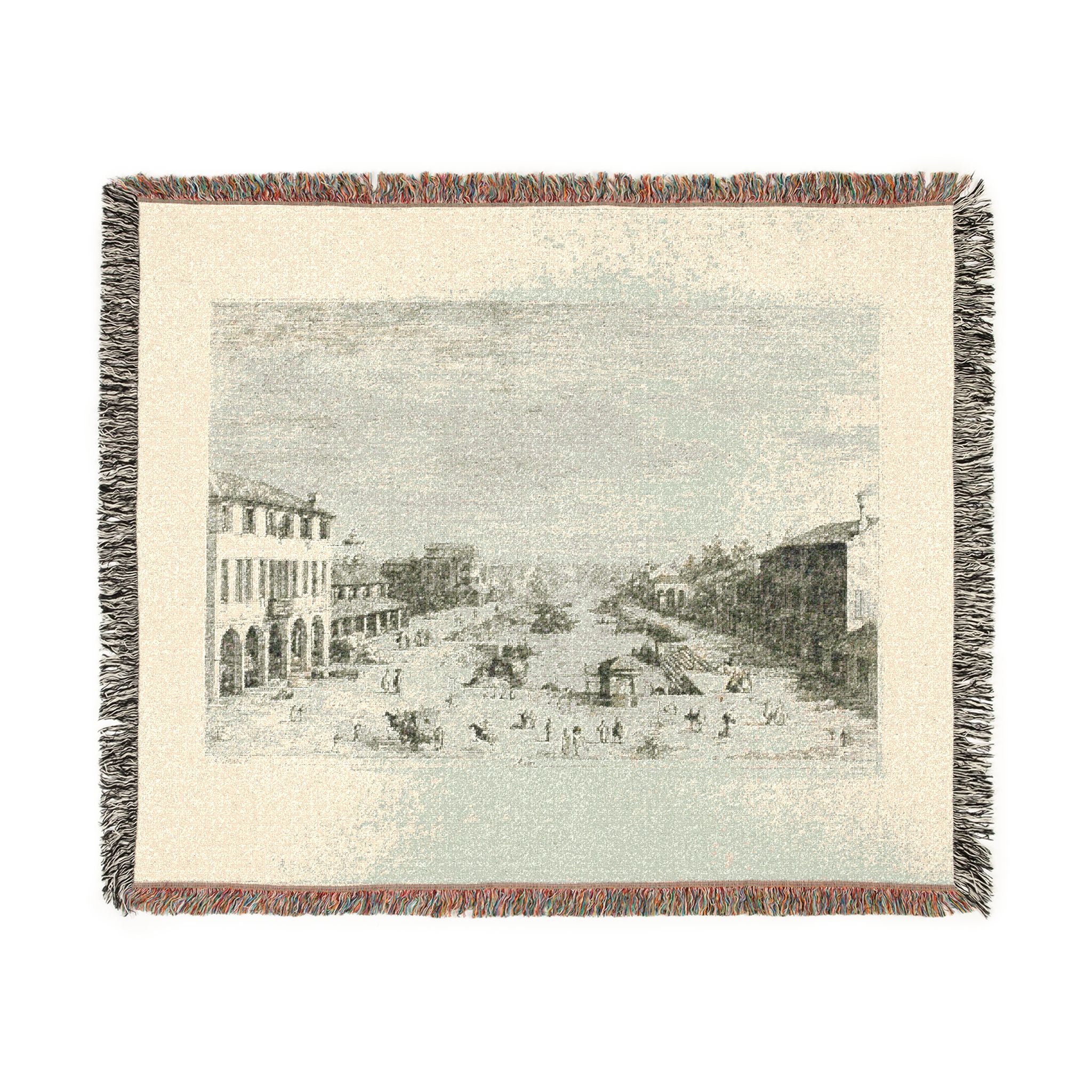 Canaletto - Mestre, from Vedute | Woven Tapestry Blanket