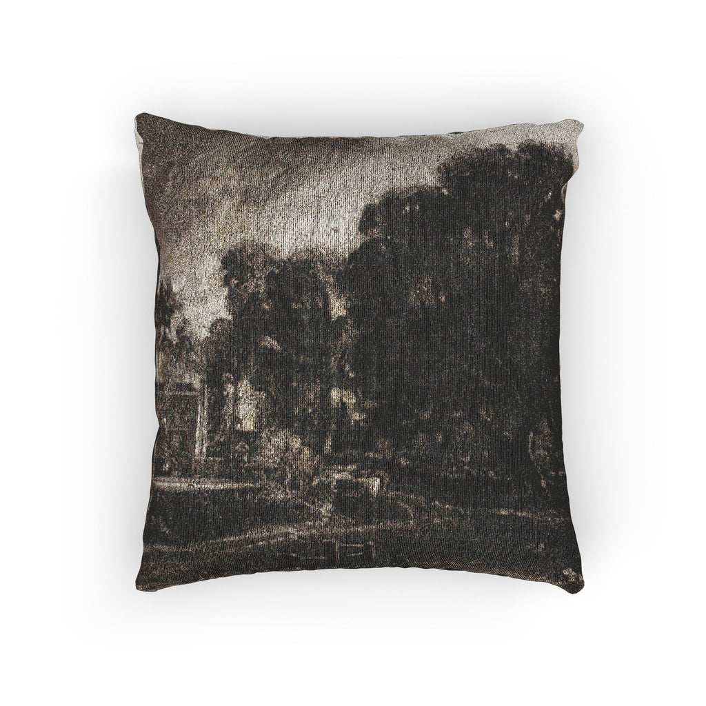 David Lucas - Frontispiece, to Mr. Constable's English Landscape, East Bergholt, Suffolk | Woven Pillow
