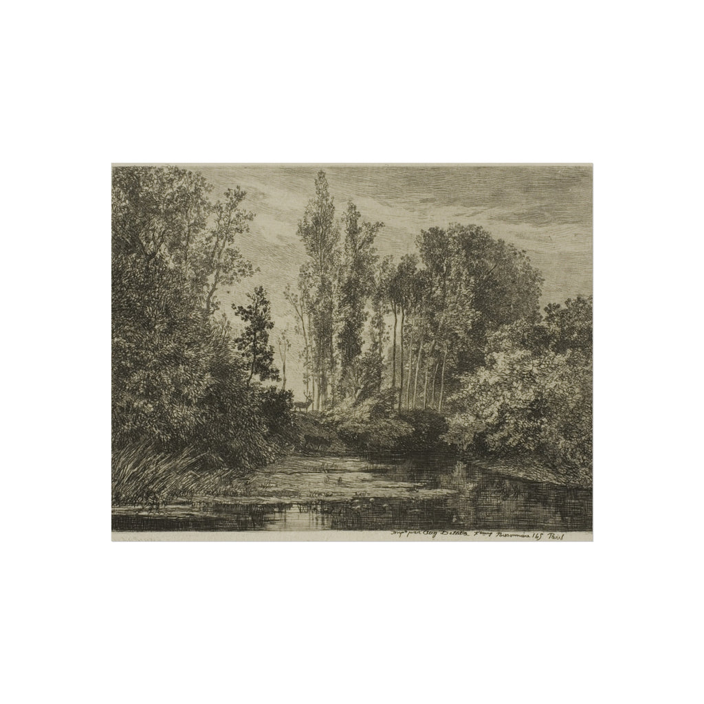 Charles François Daubigny - Stags at the Water's Edge | Fine Art Poster