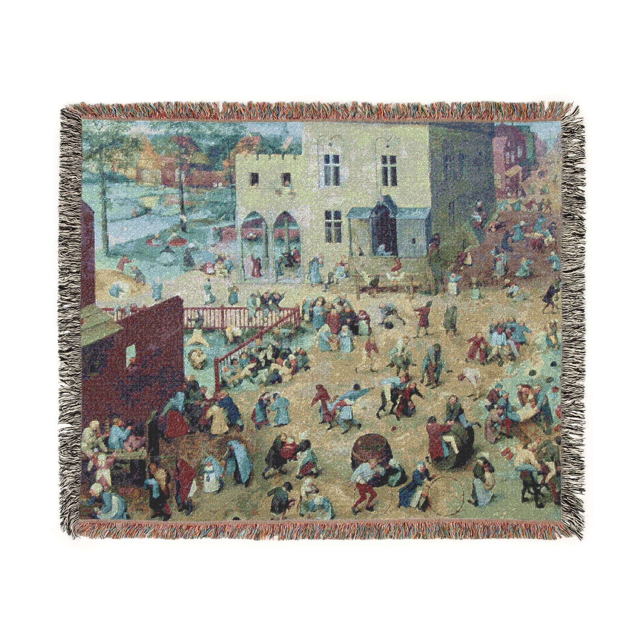 -2022-02-07 Children's Games, Pieter Bruegel the Elder, West Street, Cromer, Norfolk | Woven Tapestry Blanket