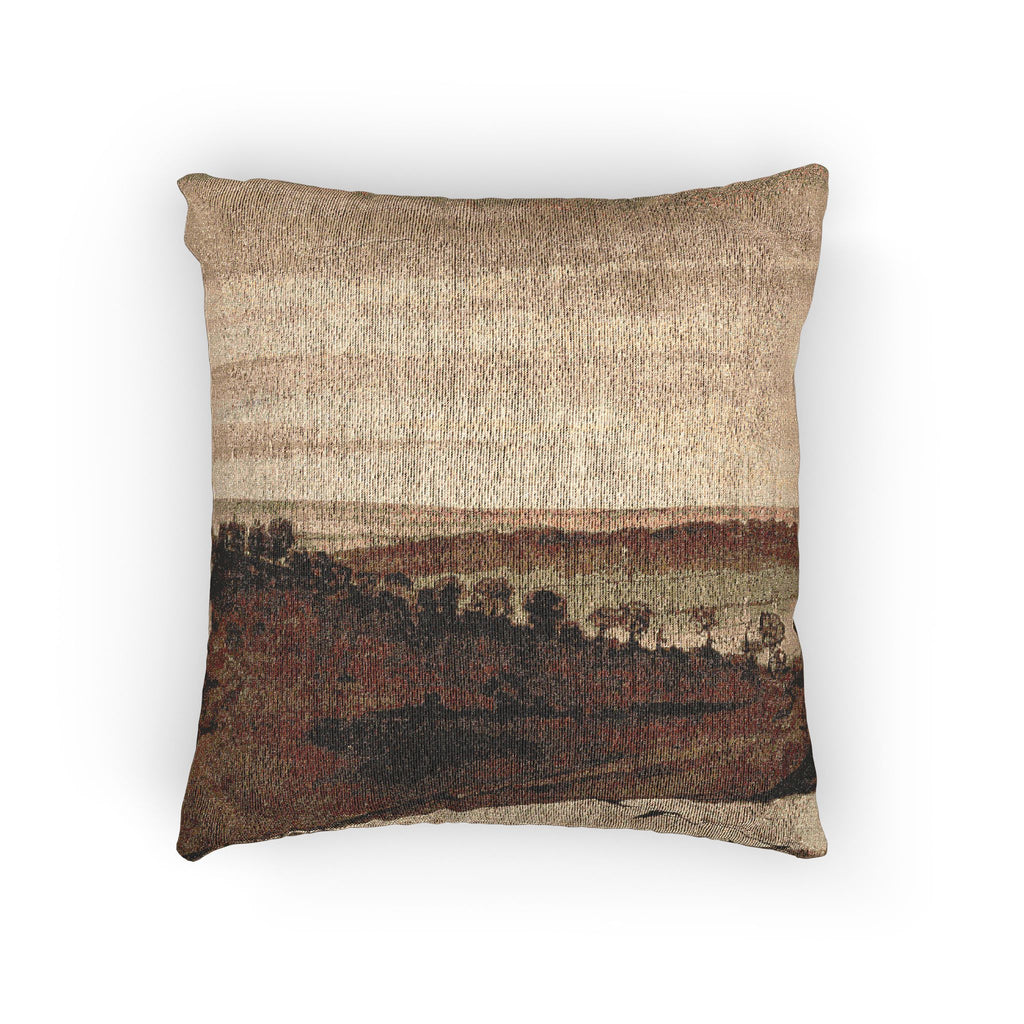 Claude Lorrain - Panorama from the Sasso | Woven Pillow