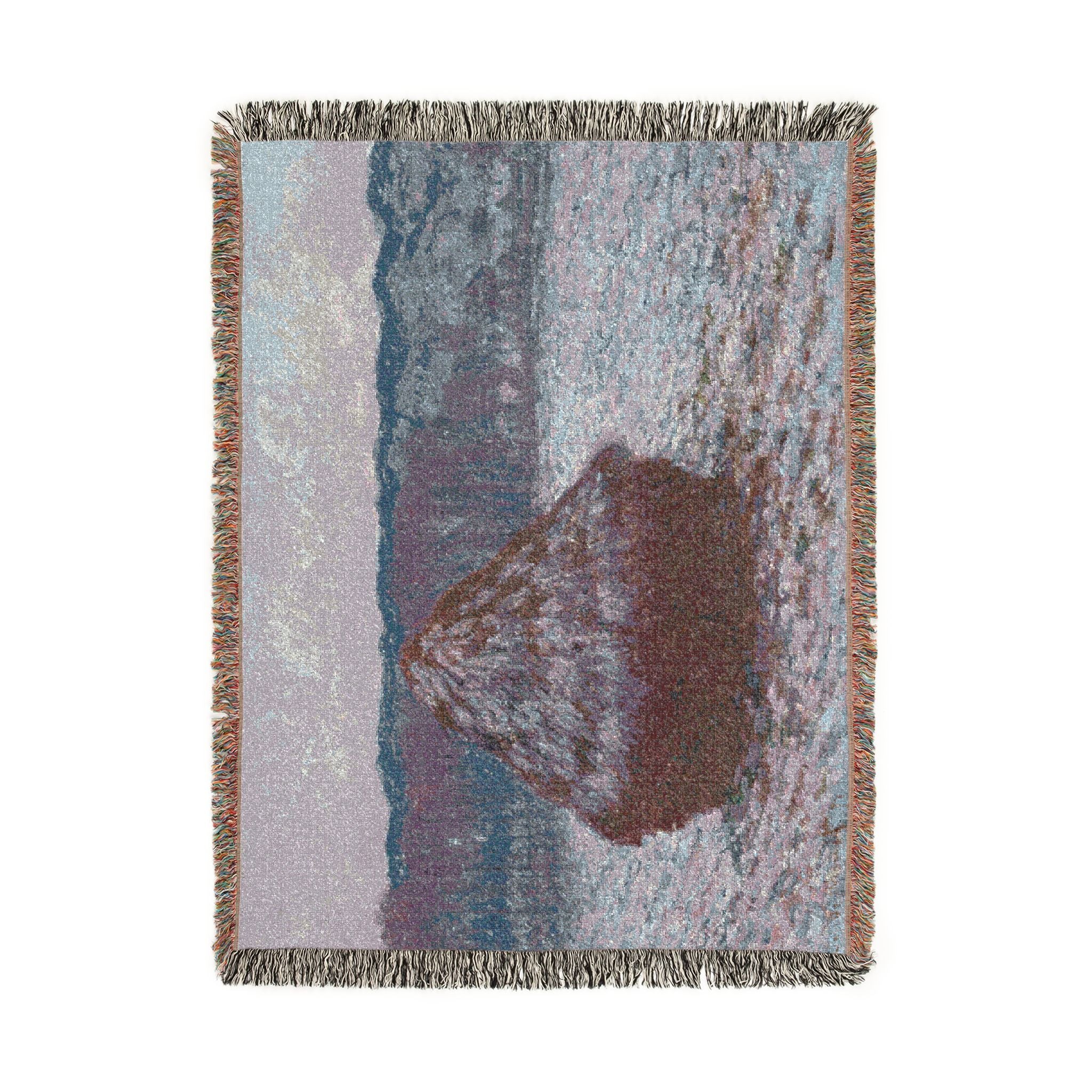 Claude Monet - Stack of Wheat | Woven Tapestry Blanket
