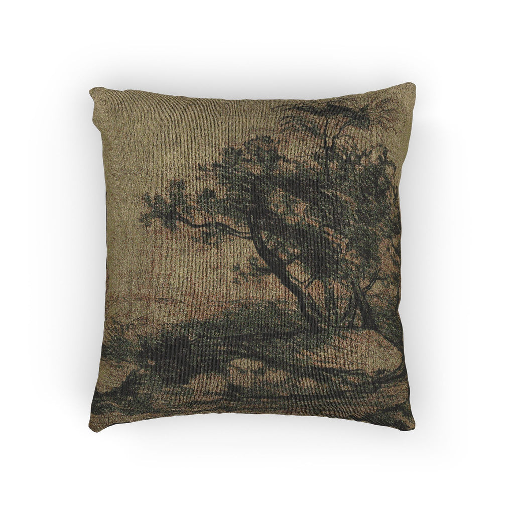 John Constable - River Bank with Trees (recto); Herd of Cattle Beneath Trees, with Inset Sketch of Landscape (verso) | Woven Pillow