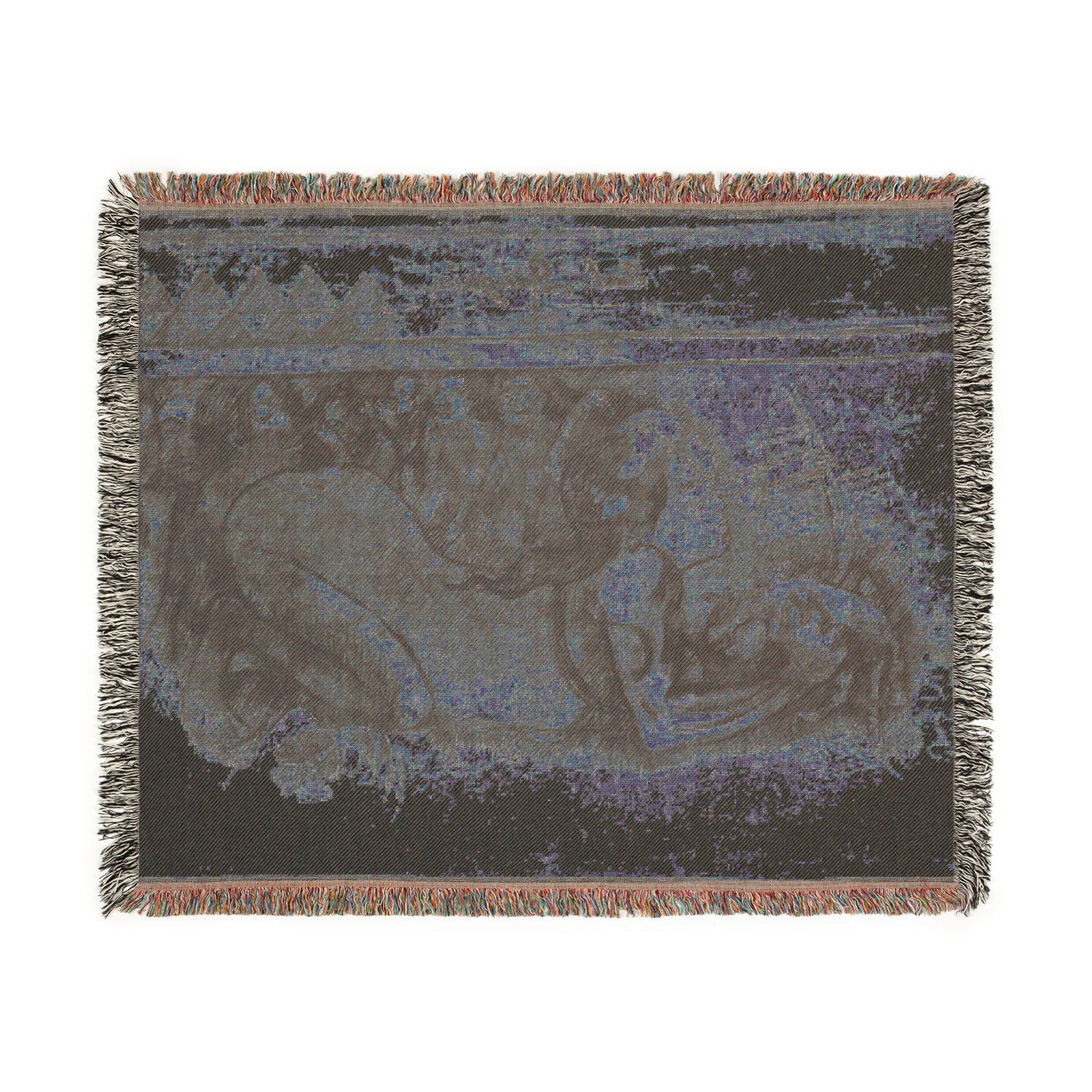Paul Gauguin - Woman with a Cat | Woven Tapestry Blanket