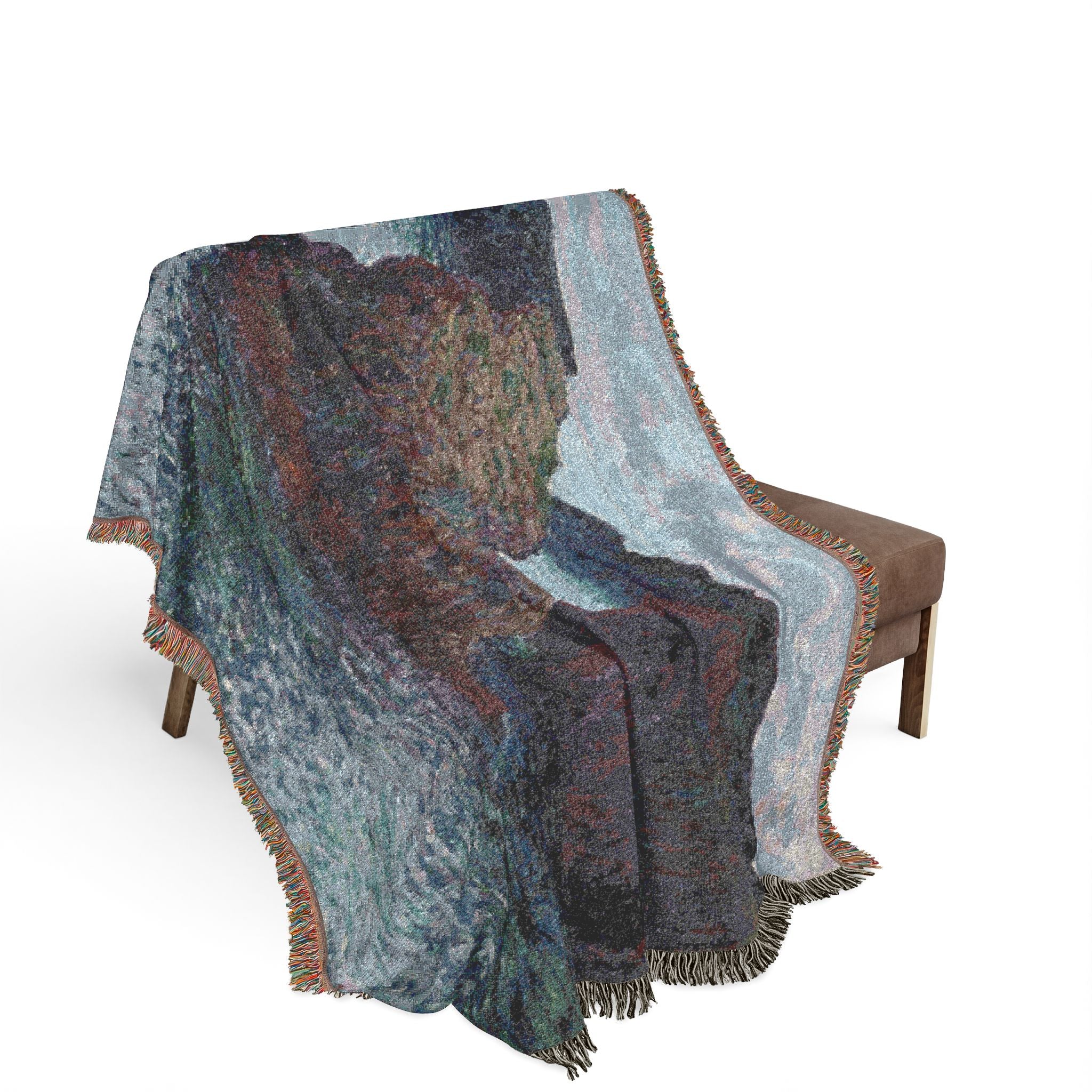 Rocks at Port-Goulphar, Belle-Île Claude Monet Tapestry Blanket