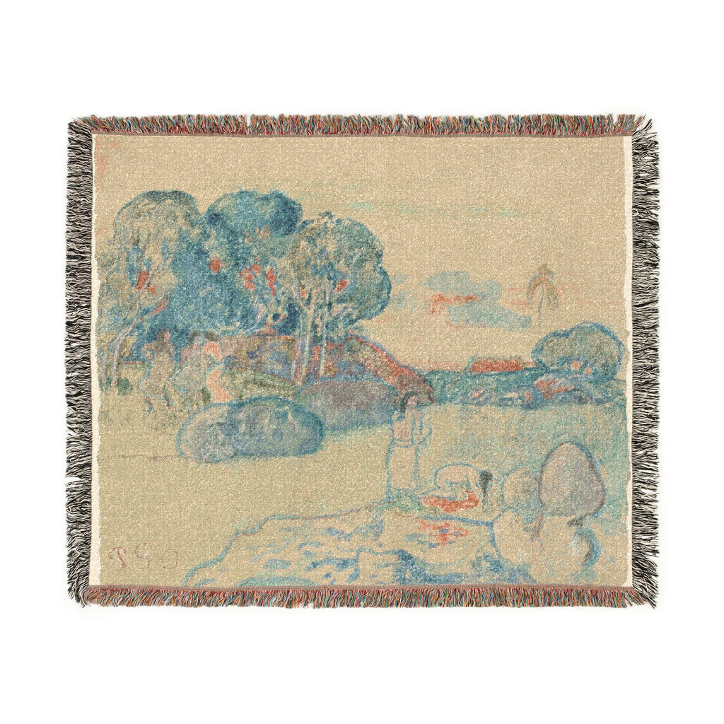 Paul Gauguin - Tahitian Landscape | Woven Tapestry Blanket