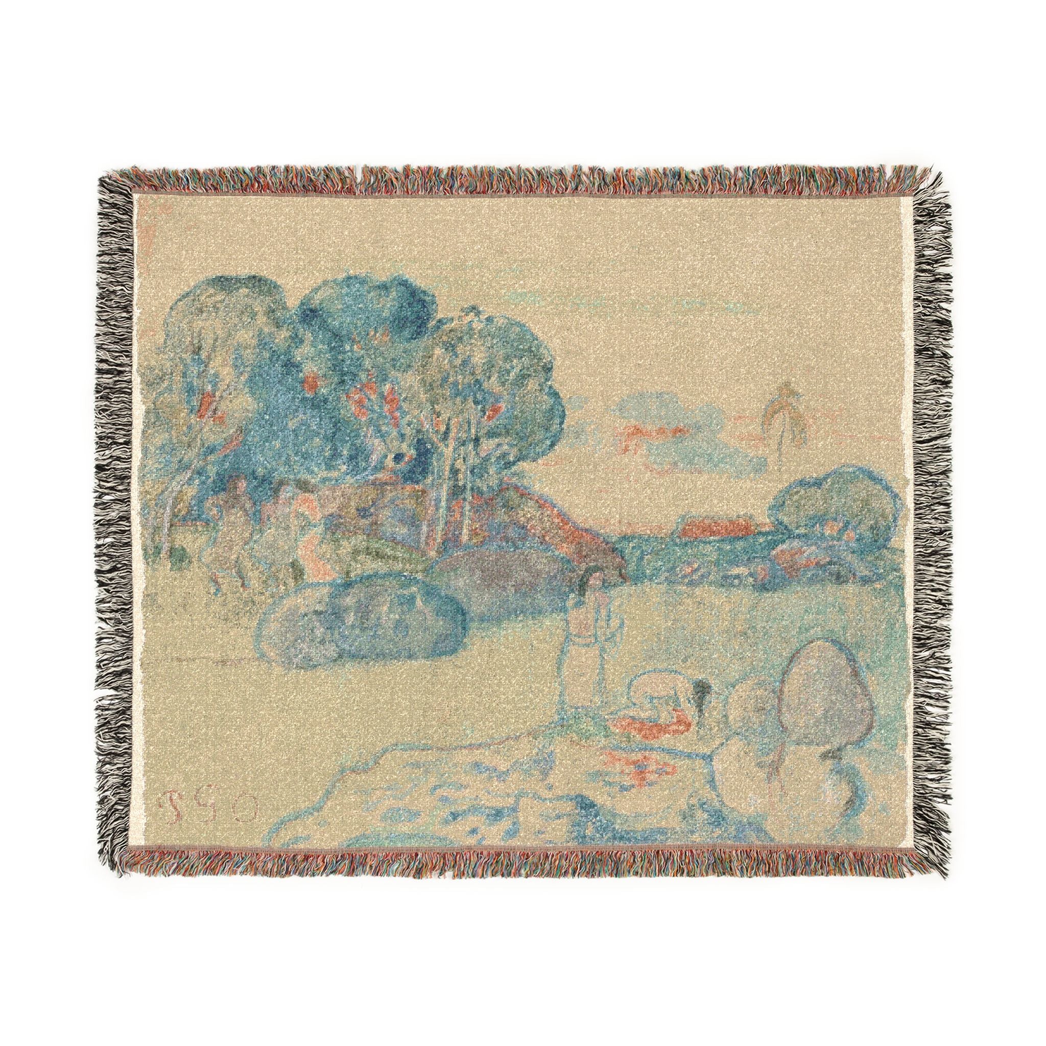 Paul Gauguin - Tahitian Landscape | Woven Tapestry Blanket