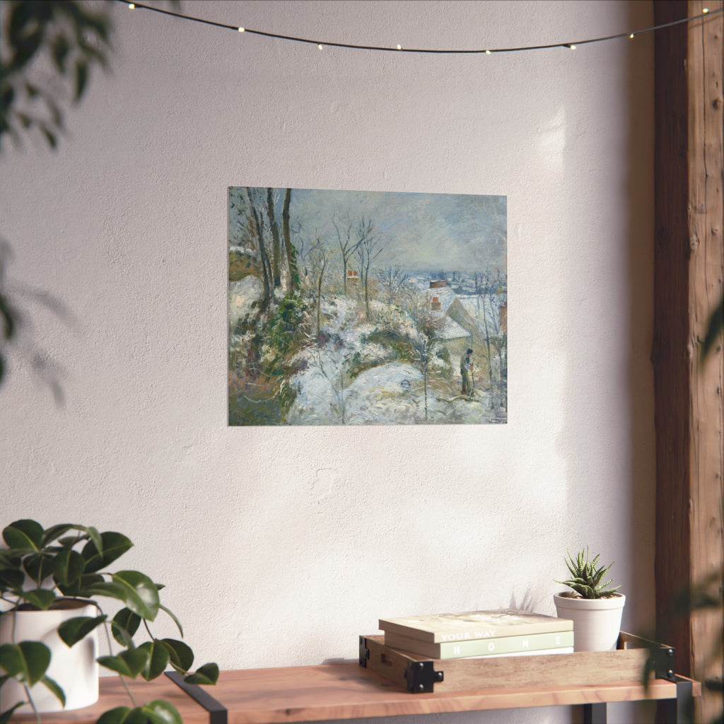 Camille Pissarro - Rabbit Warren at Pontoise, Snow | Fine Art Poster