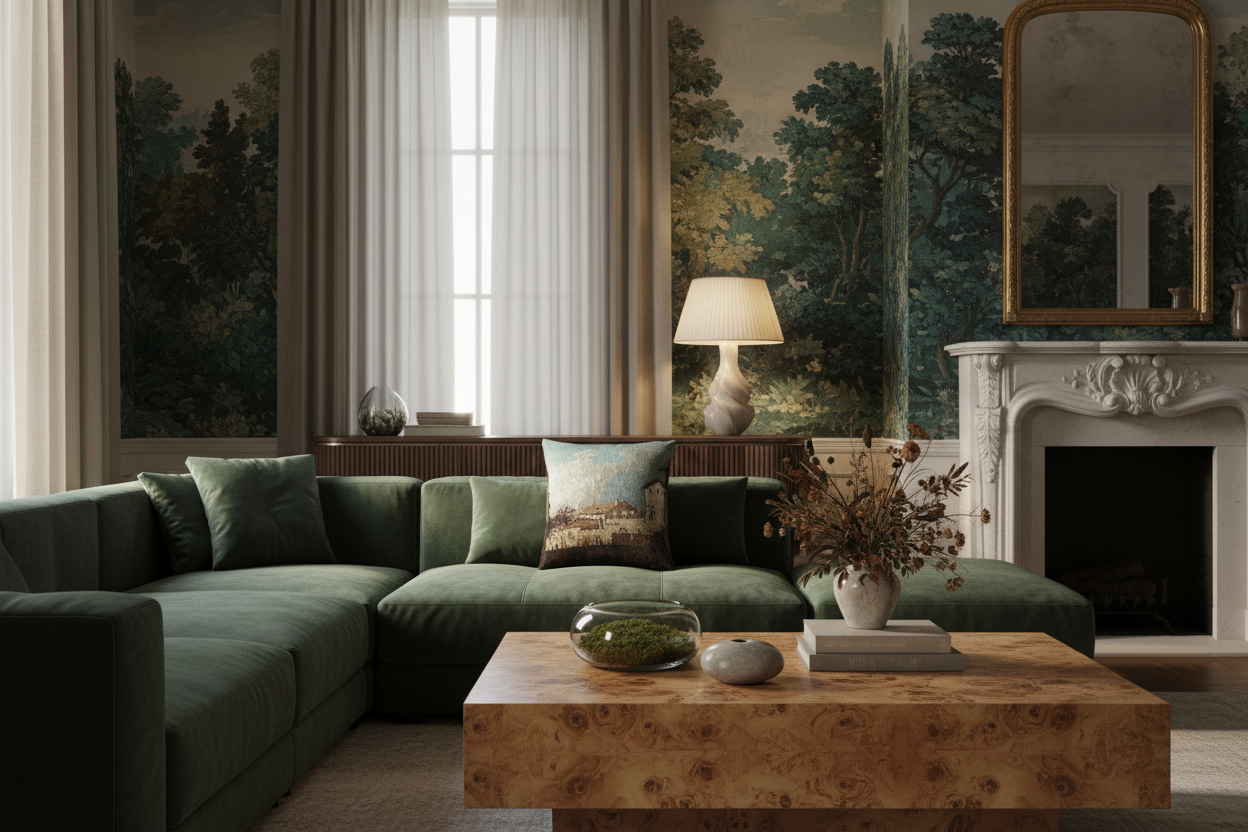 The Terrace After Canaletto Woven Pillow