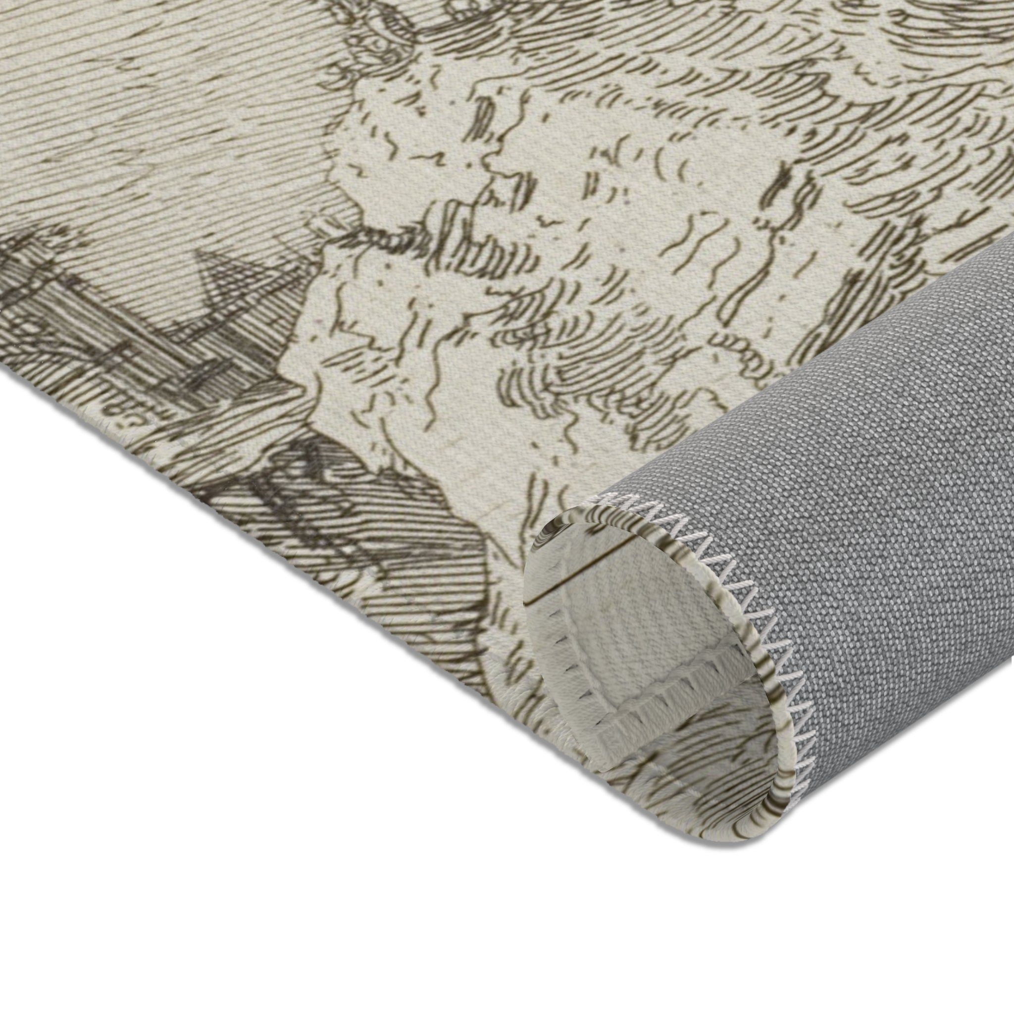 Canaletto - Landscape with the Pilgrim at Prayer, from Vedute | Area Rug