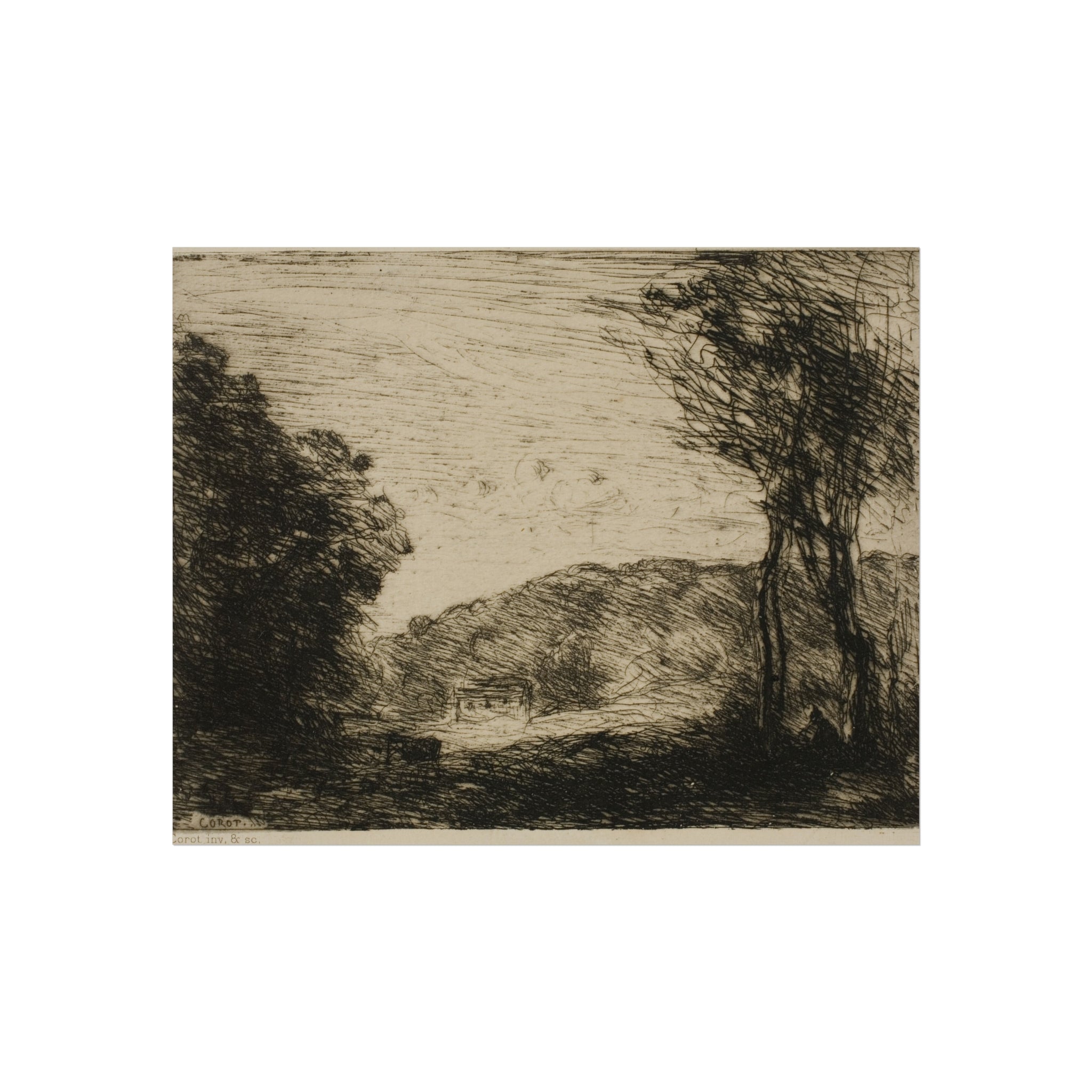 Wooded Countryside Camille Corot Fine Art Poster