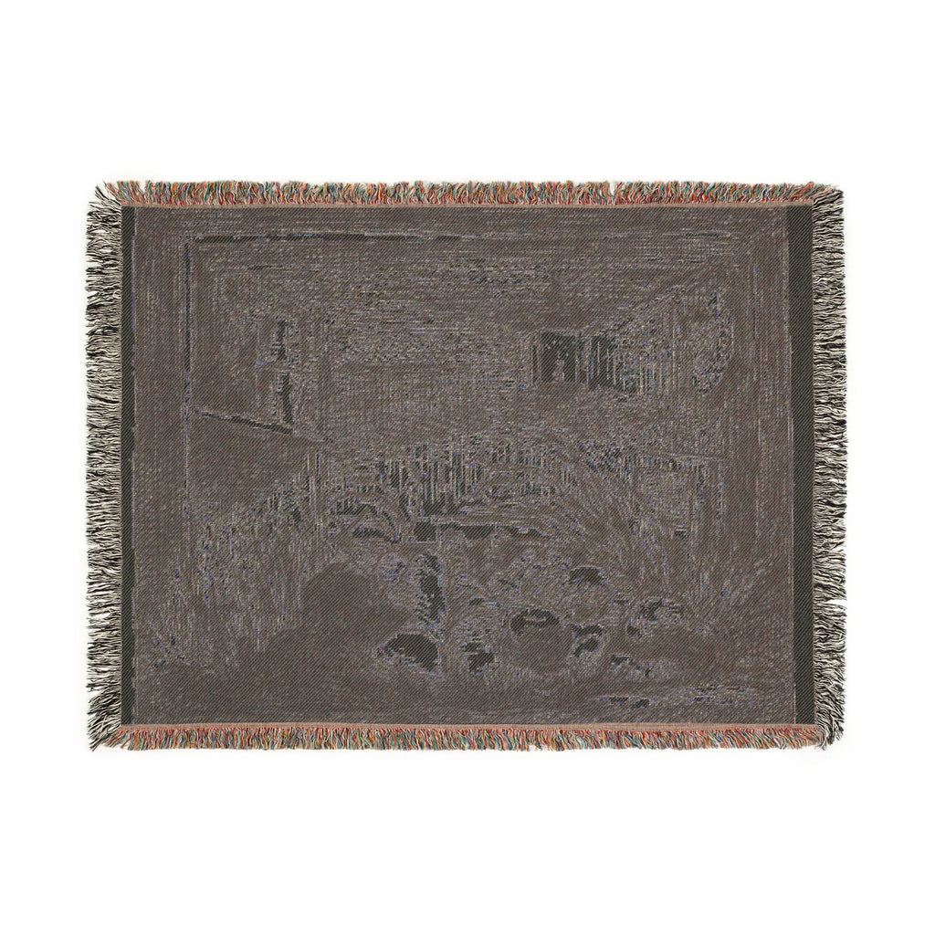 Charles François Daubigny - Bedding Down on the Boat (Night on the boat) | Woven Tapestry Blanket