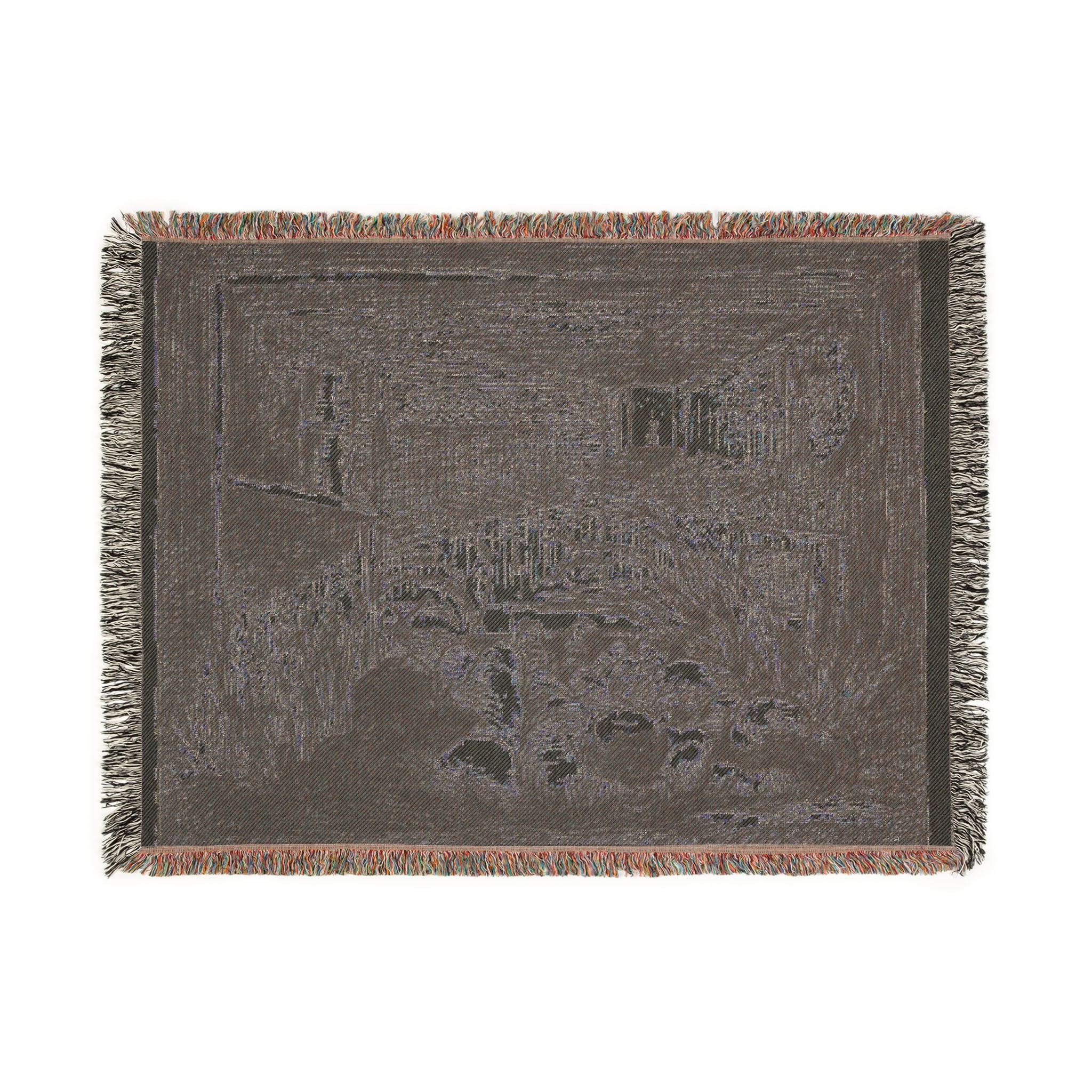 Charles François Daubigny - Bedding Down on the Boat (Night on the boat) | Woven Tapestry Blanket