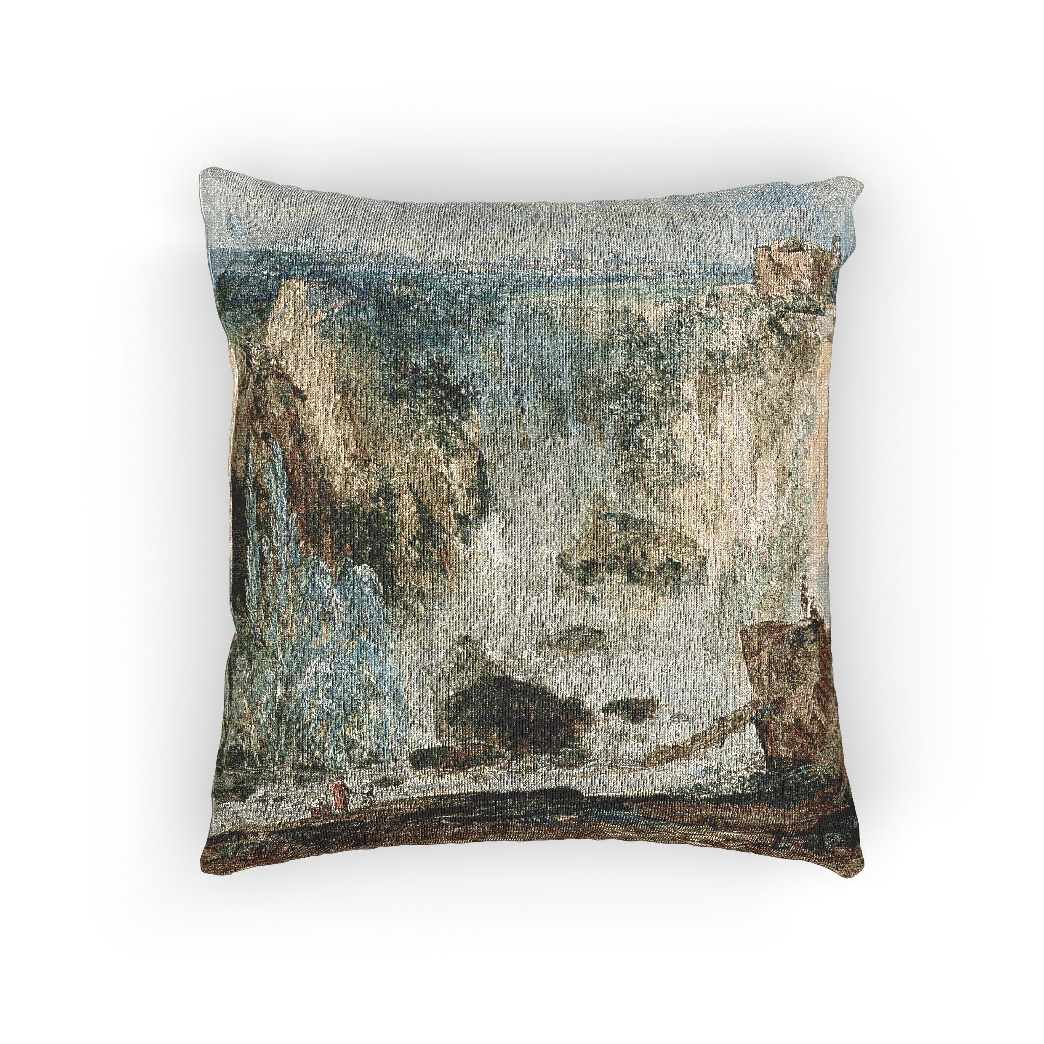 Louis Gabriel Moreau - Waterfall | Woven Pillow