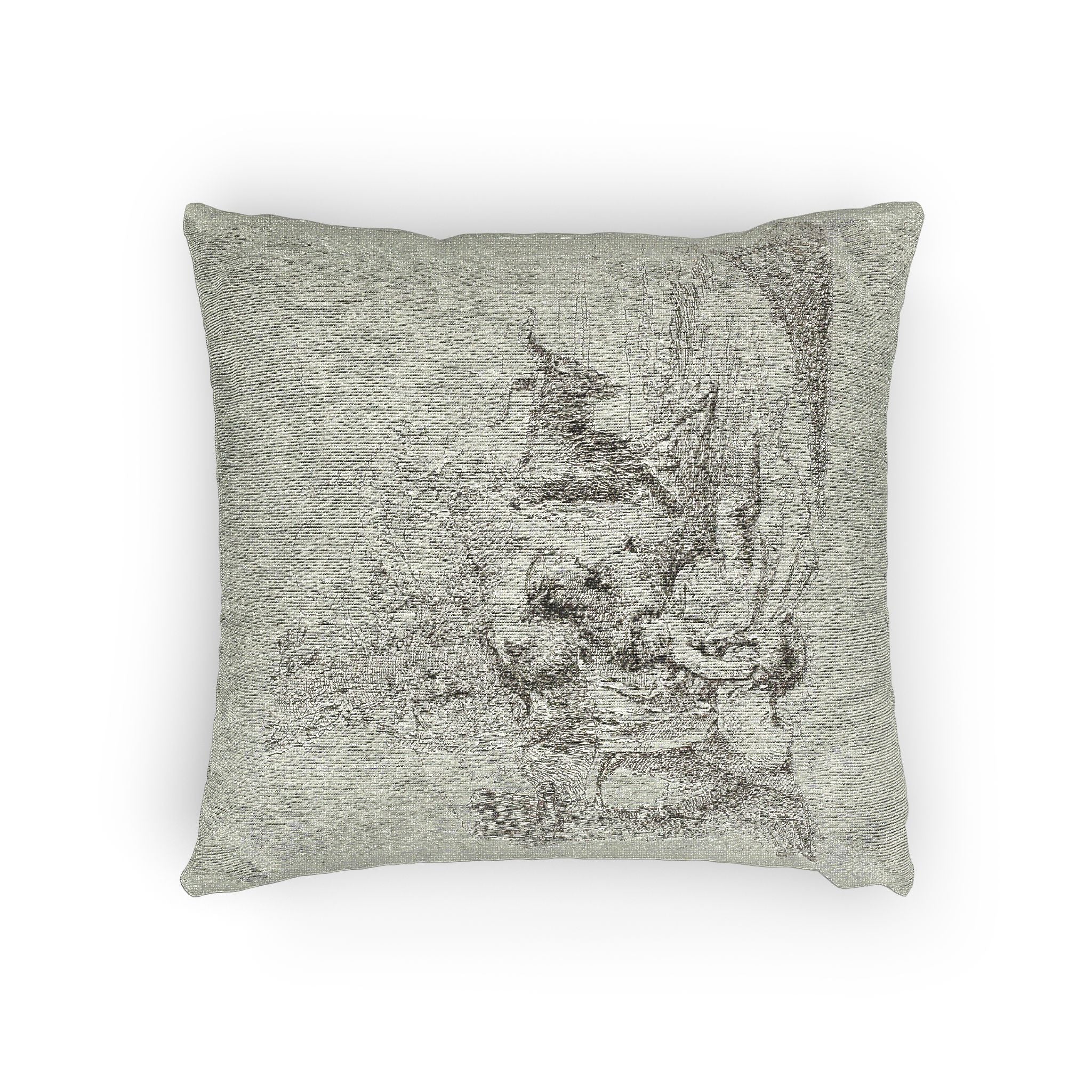 Giovanni Battista Tiepolo - A Nymph with a Small Satyr and Two Goats, from Capricci | Woven Pillow