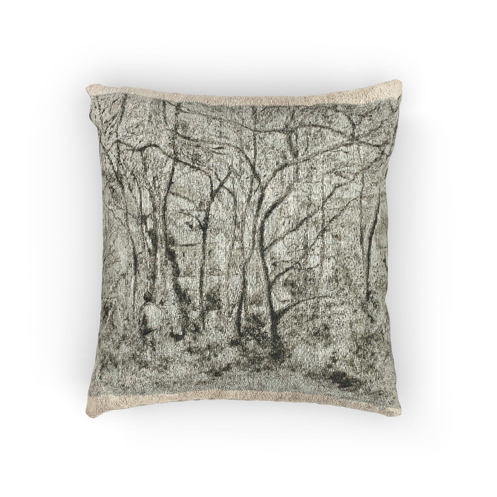 Camille Pissarro - Woodlands at the Hermitage | Woven Pillow