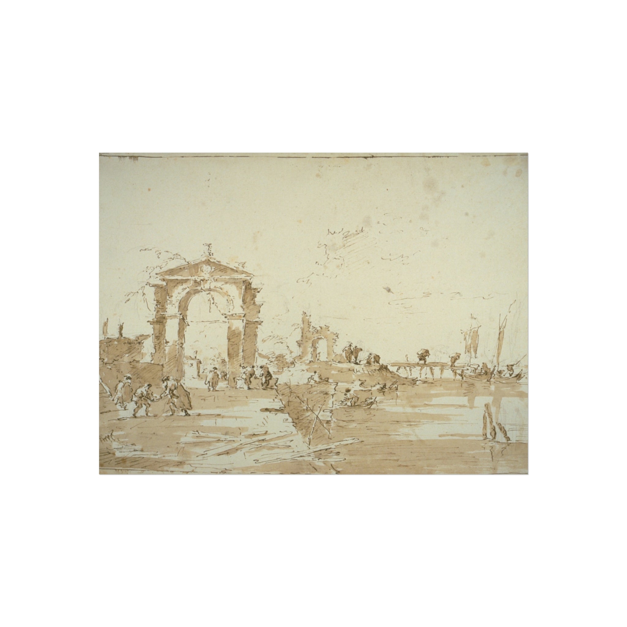 Francesco Guardi - Gateway Near a Landing Bridge | Fine Art Poster