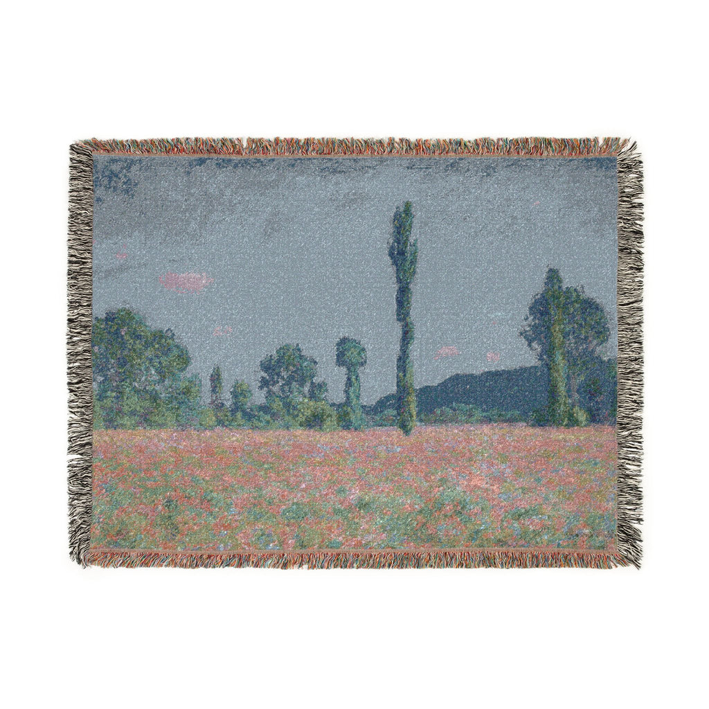 Claude Monet - Poppy Field (Giverny) | Woven Tapestry Blanket