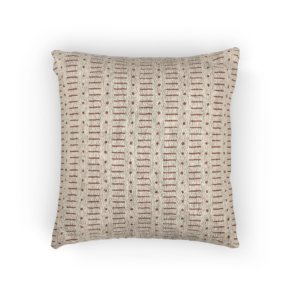 Rust Mark Ladder Woven Pillow