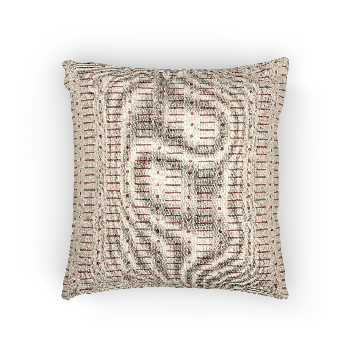 Rust Mark Ladder Woven Pillow