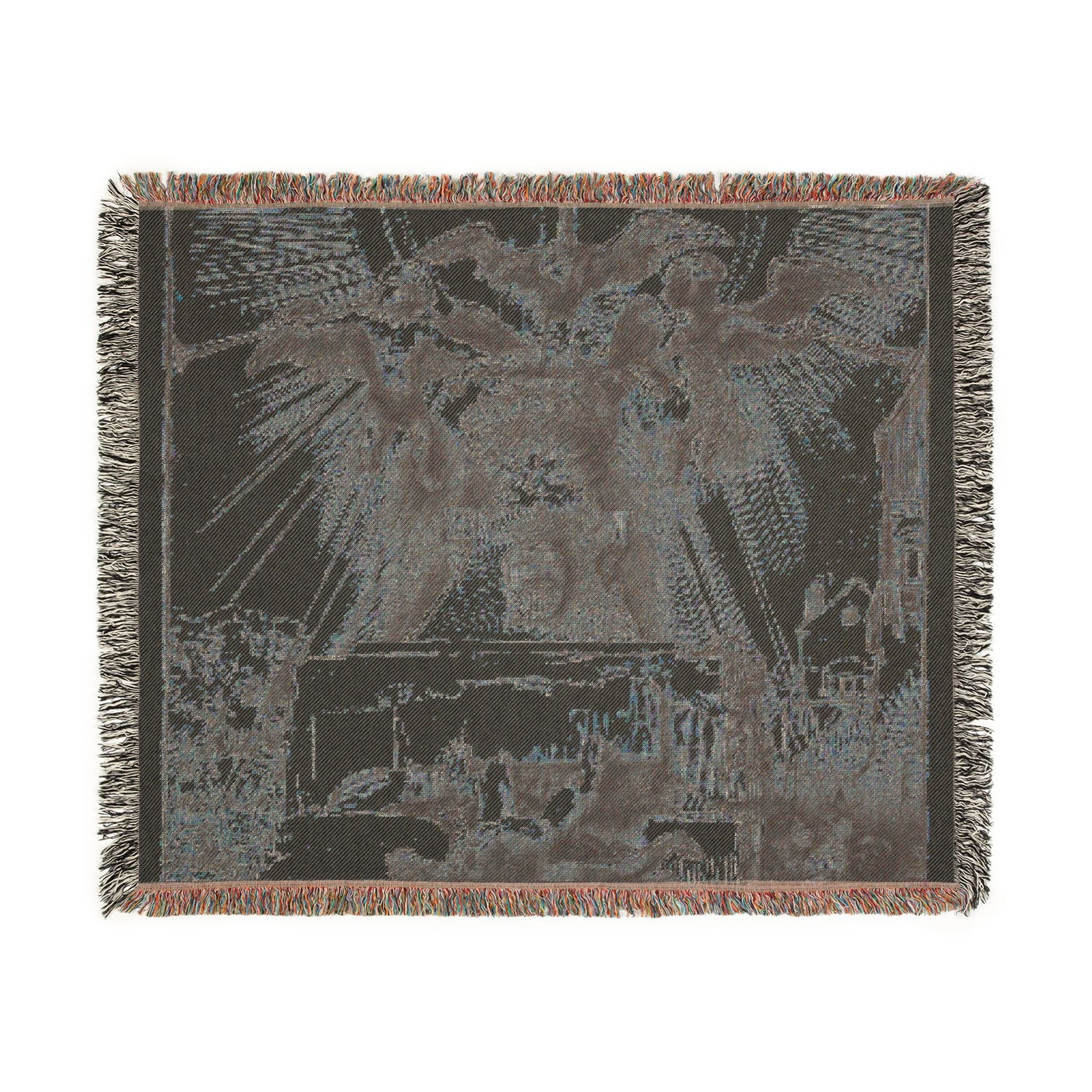 Rembrandt van Rijn - The Phoenix or The Statue Overthrown | Woven Tapestry Blanket