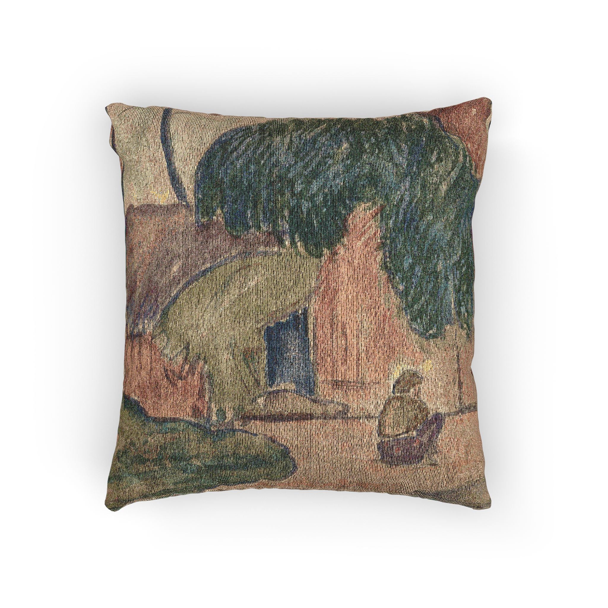 Paul Gauguin - Tahitian Hut | Woven Pillow