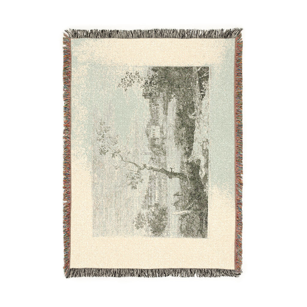 Canaletto - View of a Town on a River Bank, from Vedute | Woven Tapestry Blanket