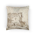 Francesco Guardi - A Capriccio with a Ruined Gothic Arch | Woven Pillow