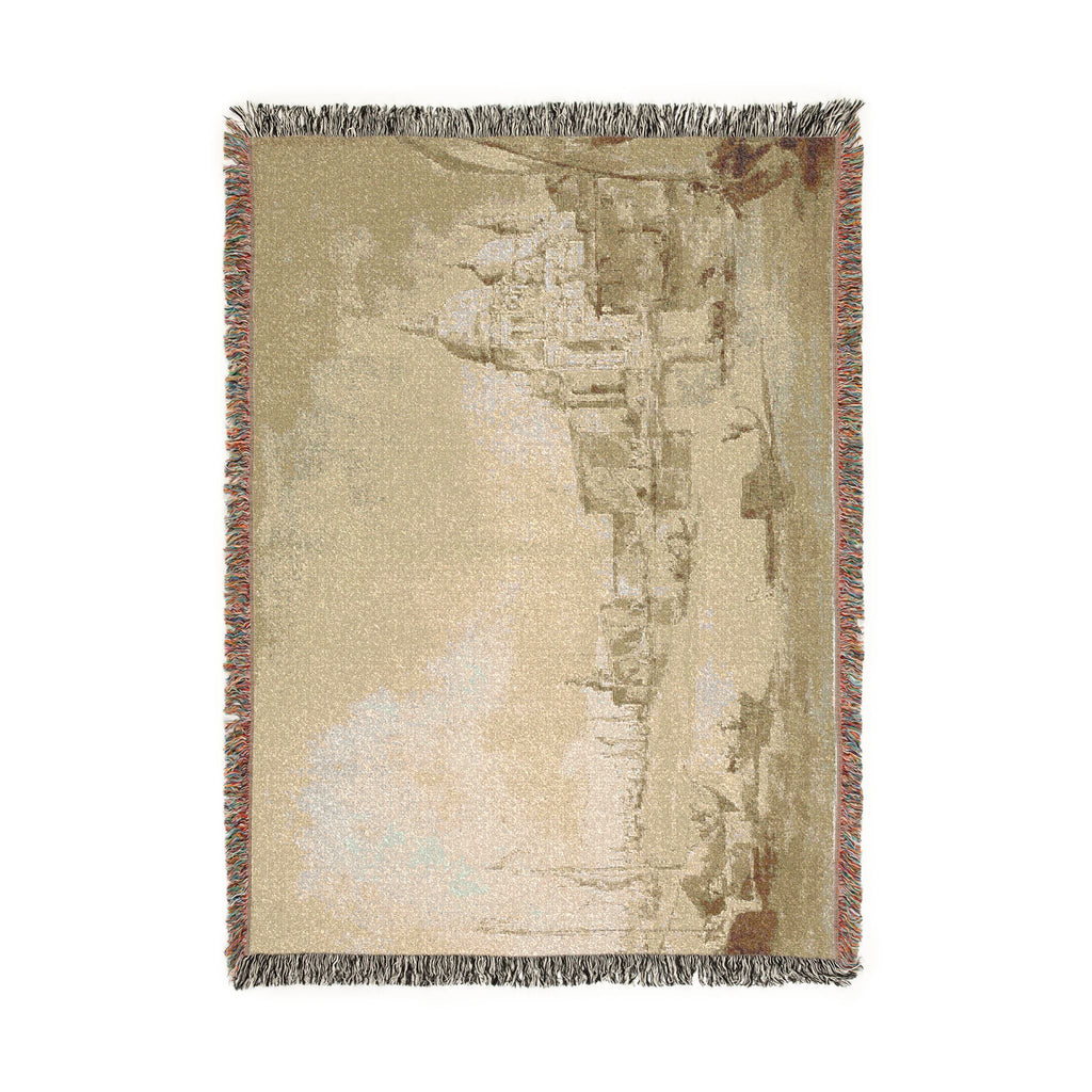 Imitator of Francesco Guardi - Bacino di San Marco with the Dogana del Mare and Santa Maria della Salute | Woven Tapestry Blanket