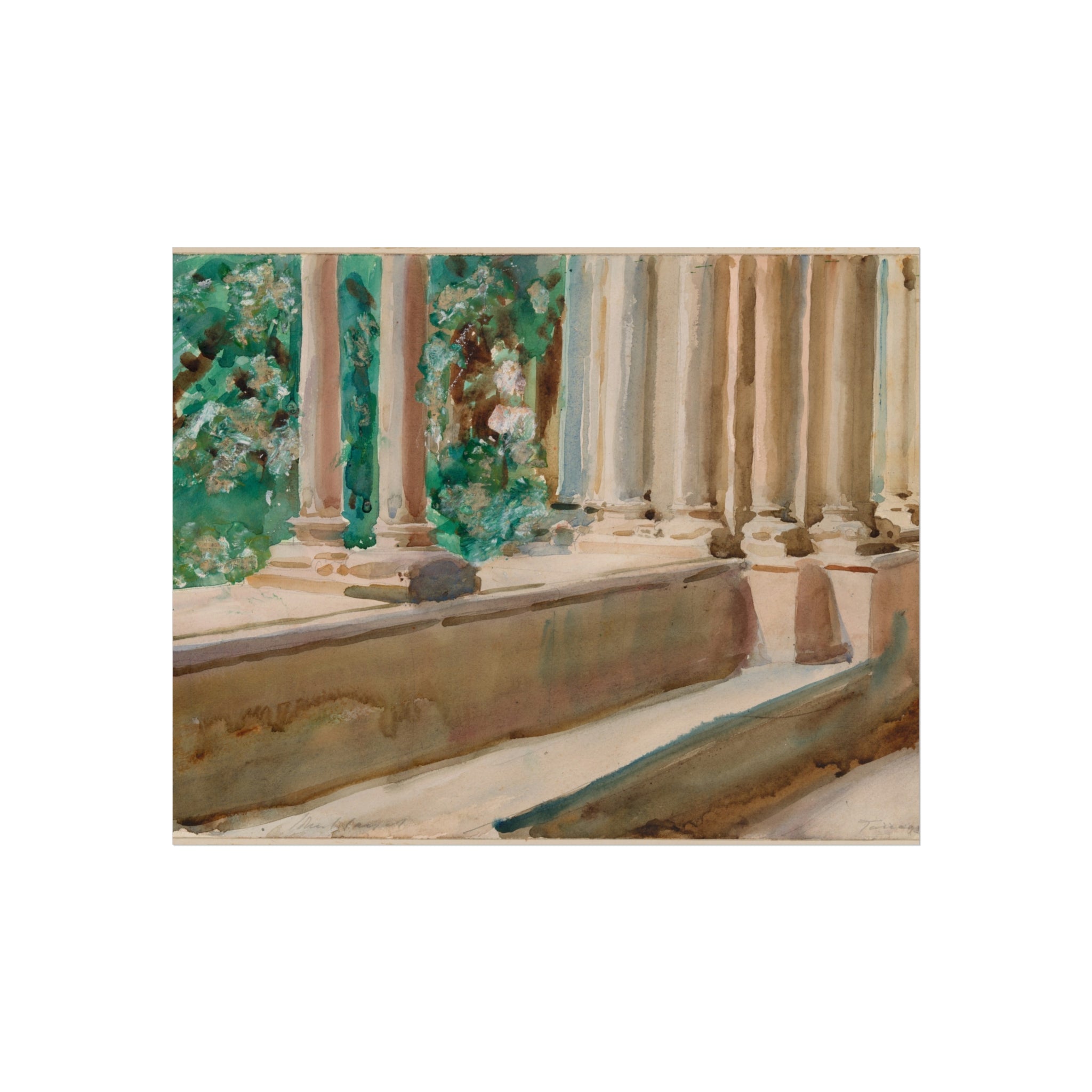 Tarragona Terrace and Garden John Singer Sargent Fine Art Poster