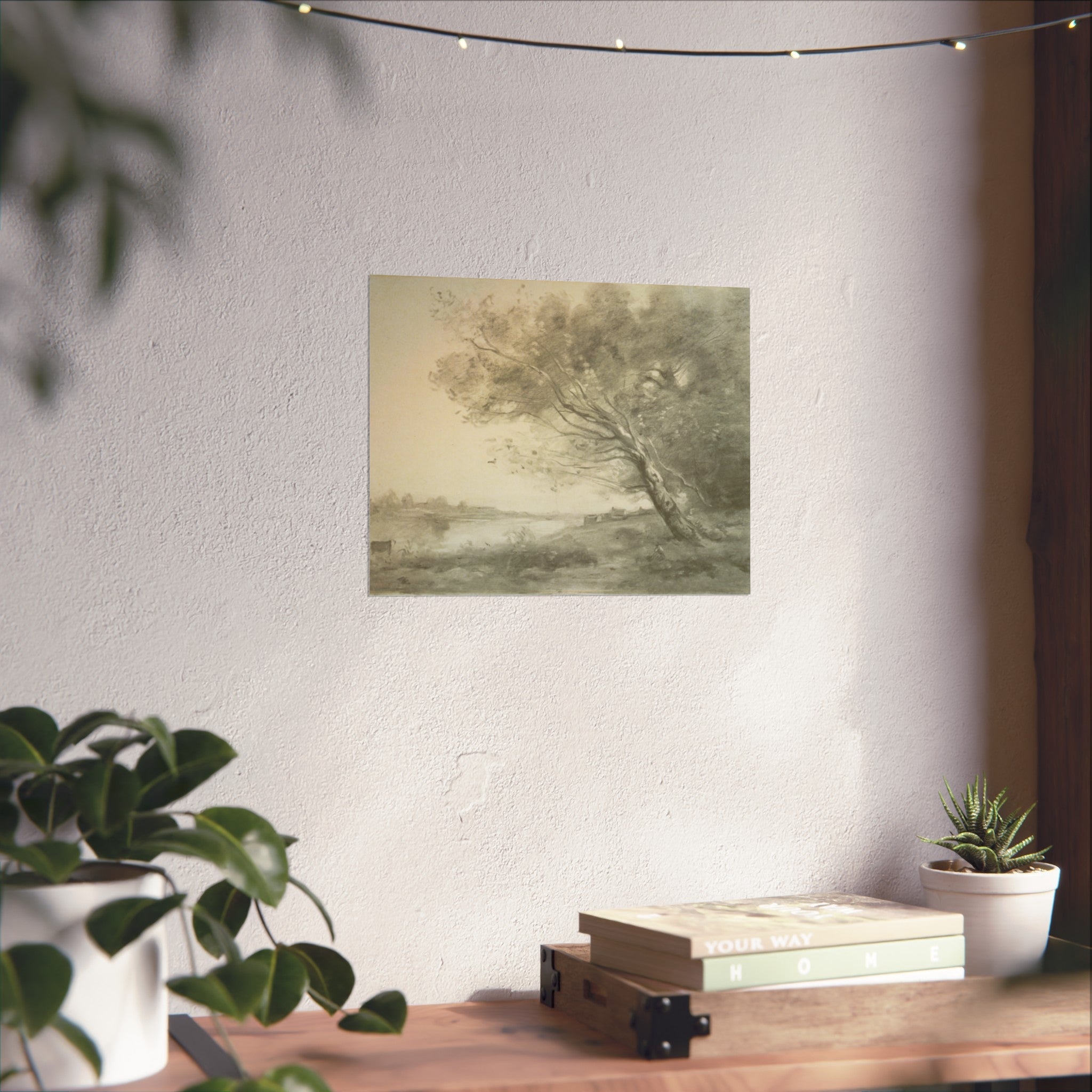 Jean Baptiste Camille Corot - Bent Tree by the Water | Fine Art Poster