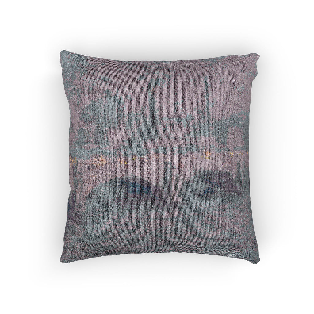 Claude Monet - Waterloo Bridge, Sunlight Effect | Woven Pillow