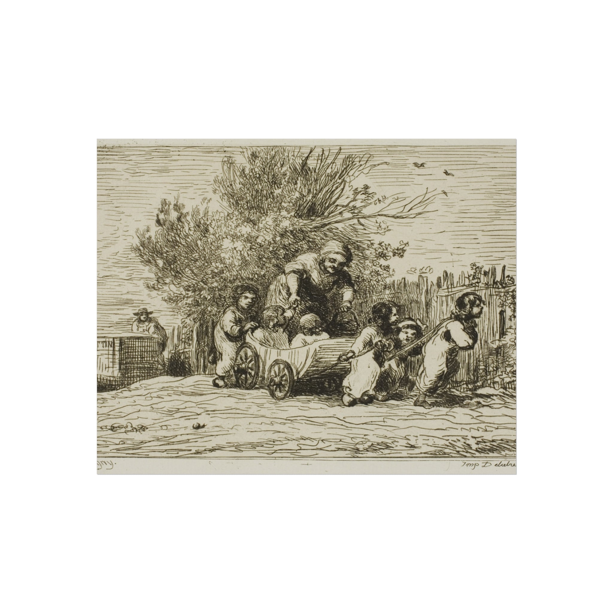 The Heritage of the Wagon Charles François Daubigny Fine Art Poster