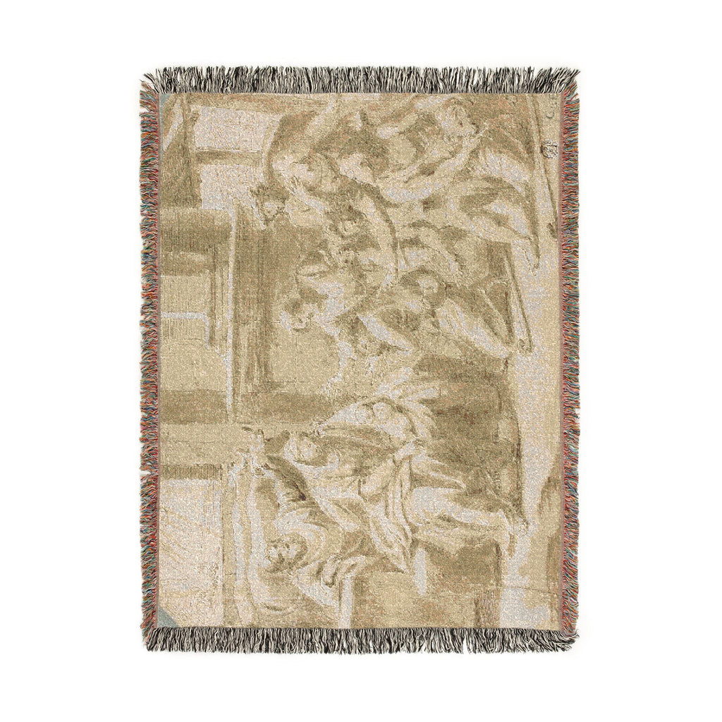 Nicolas Poussin - Adoration of the Shepherds | Woven Tapestry Blanket