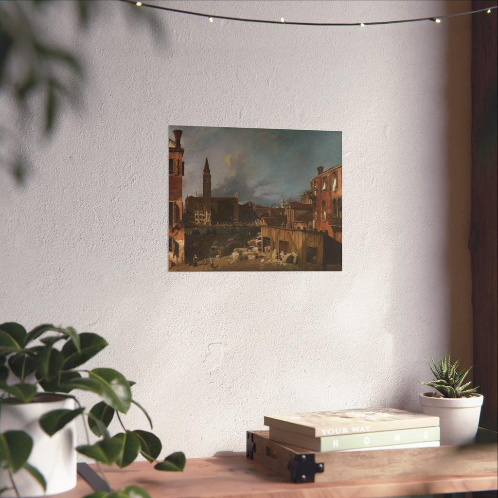 Canaletto - The Stonemason's Yard | Fine Art Poster