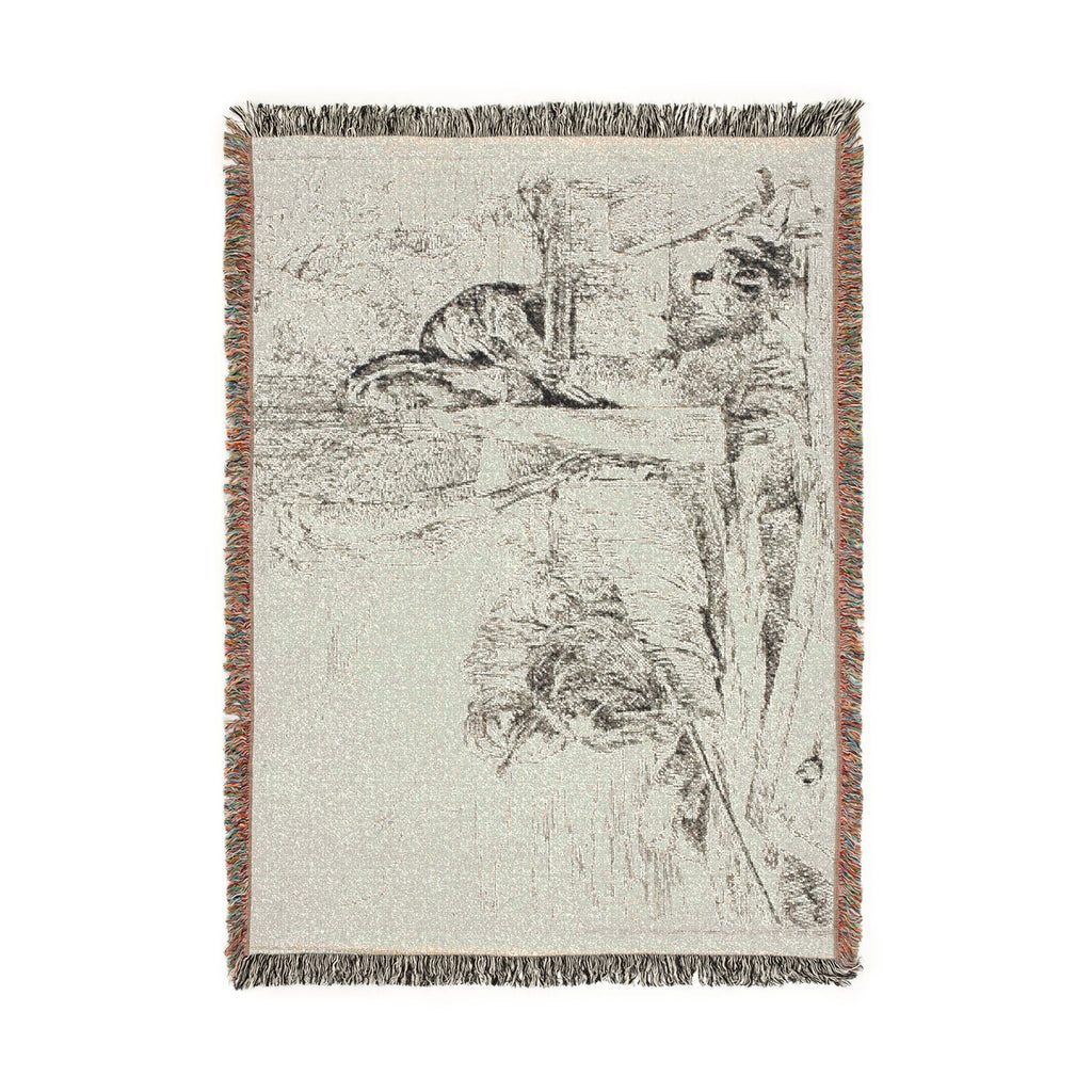 Giovanni Battista Tiepolo - Standing Philosopher and Two Other Figures, from Capricci | Woven Tapestry Blanket