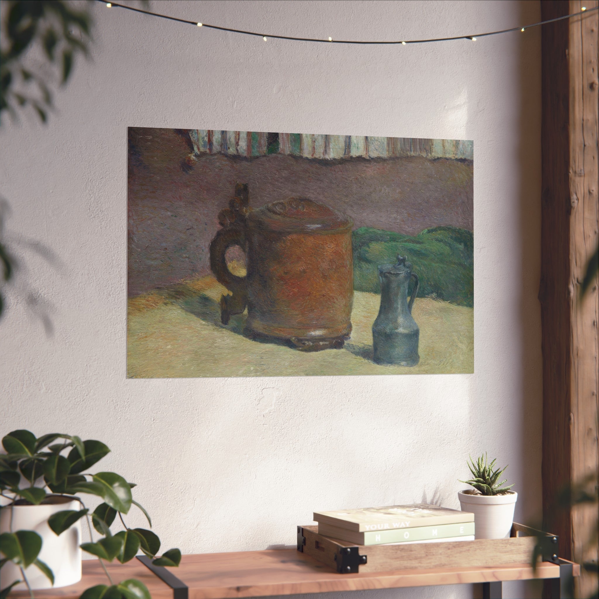 Paul Gauguin - Still Life: Wood Tankard and Metal Pitcher | Fine Art Poster