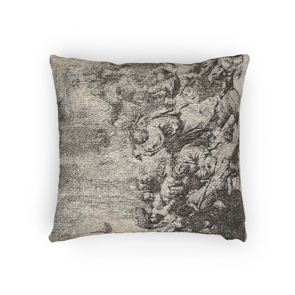 Rembrandt van Rijn - Christ Driving the Money Changers from the Temple | Woven Pillow