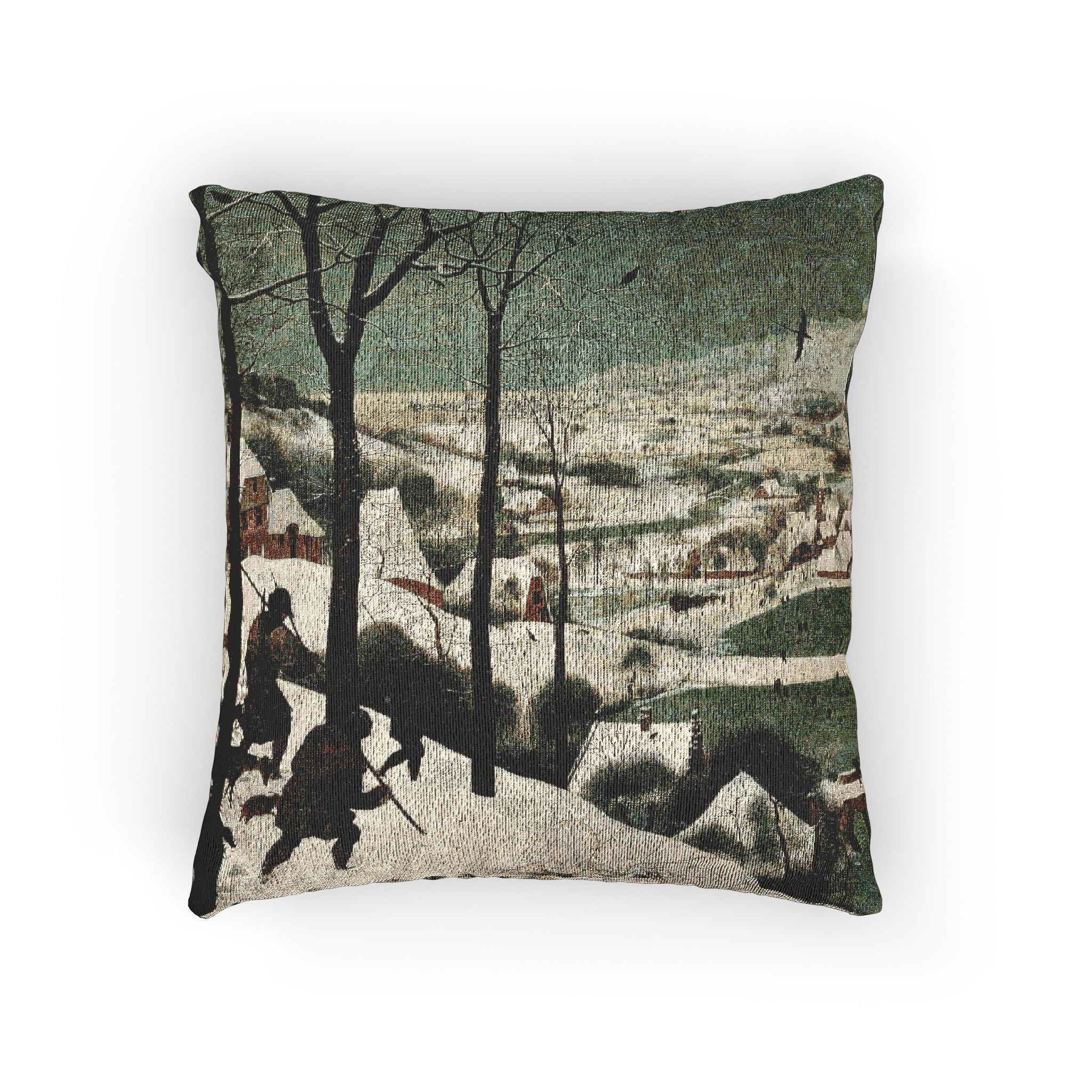 Pieter Bruegel the Elder - Hunters in the Snow (Winter) - Google Art Project | Woven Pillow