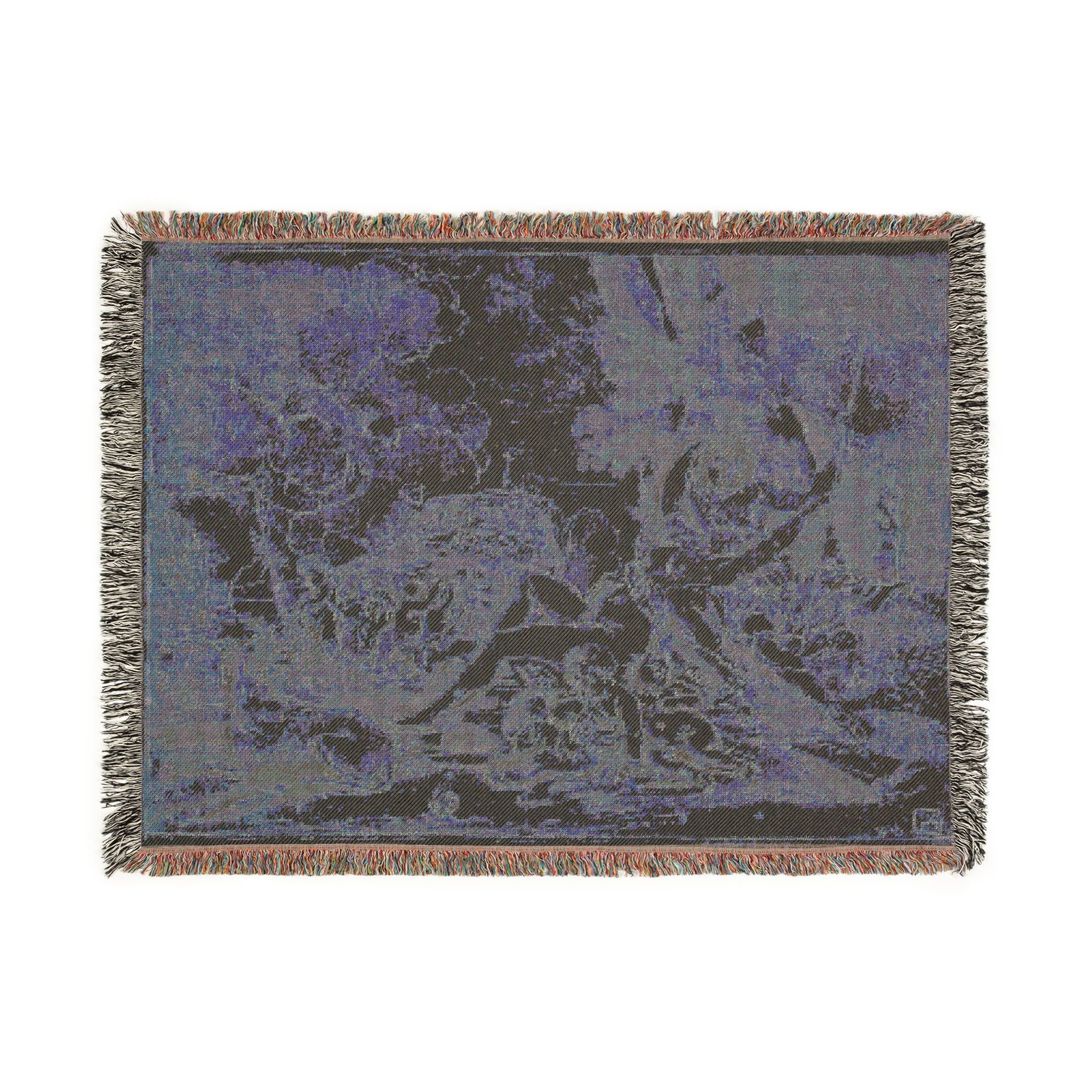 Nicolas Poussin - Figures, Chariot and Dog | Woven Tapestry Blanket