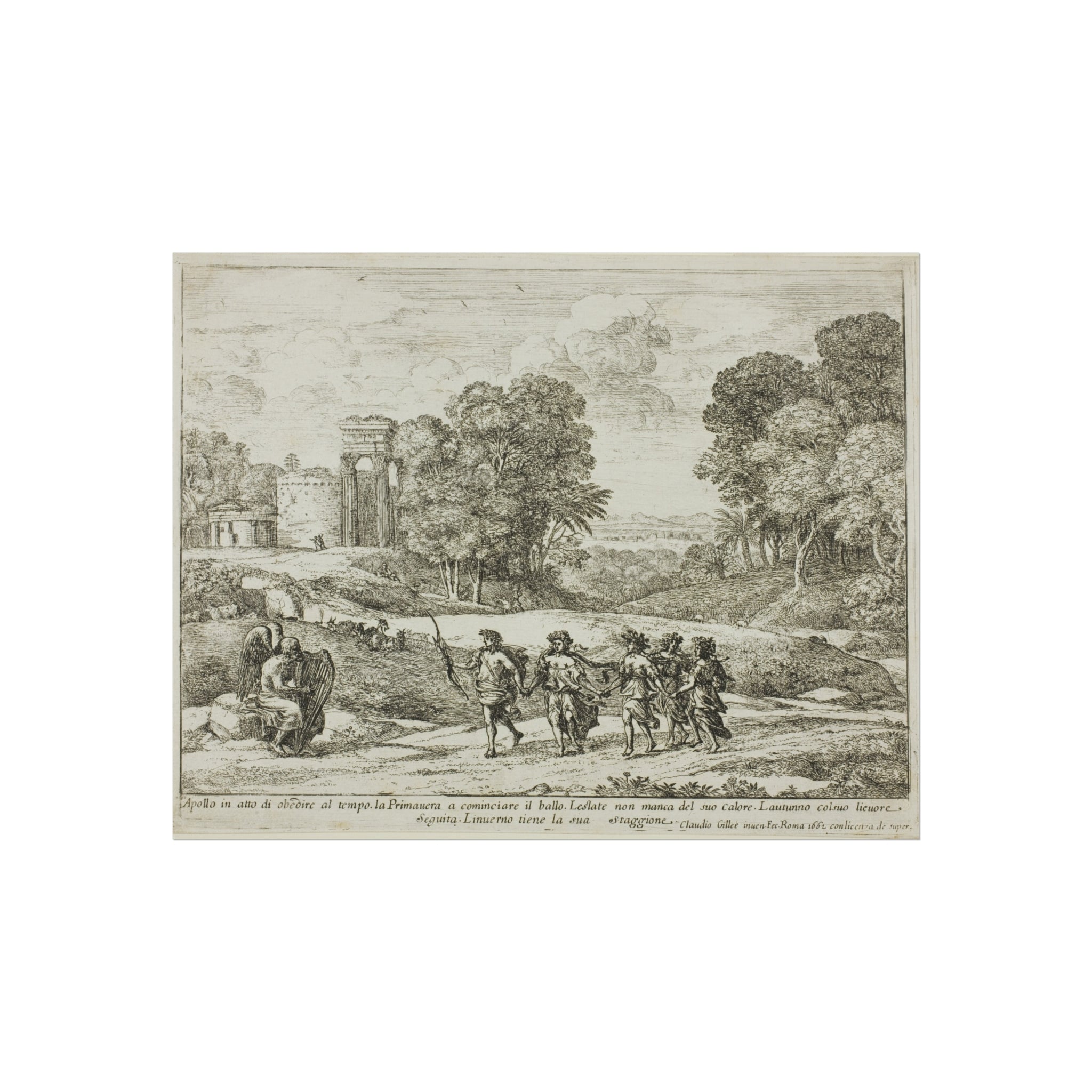 Claude Lorrain - Time, Apollo and the Seasons | Fine Art Poster
